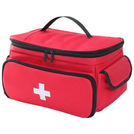 Tragbare, Leere Medikamententasche, Organizer-etui Für Tabletten Und Medikamente, Erste-hilfe-set (28 X 19 X 16 Cm). Ideal Für Auto, Zuhause, Büro Und Unterwegs.