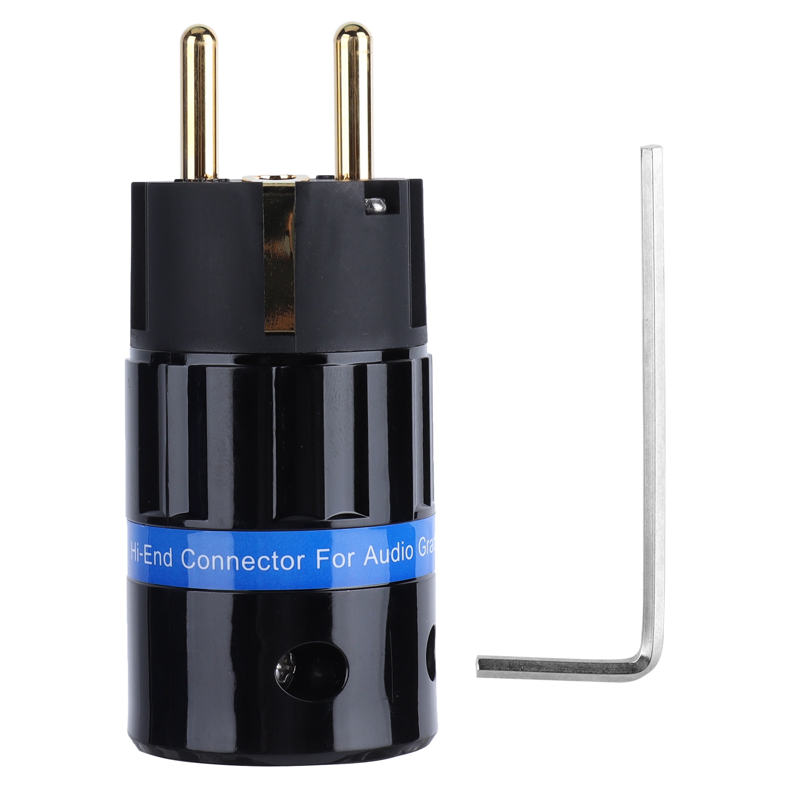 Eu-audio-monosound-stecker, Rein Vergoldetes Kupfer – E104g-stecker, 100–250 V