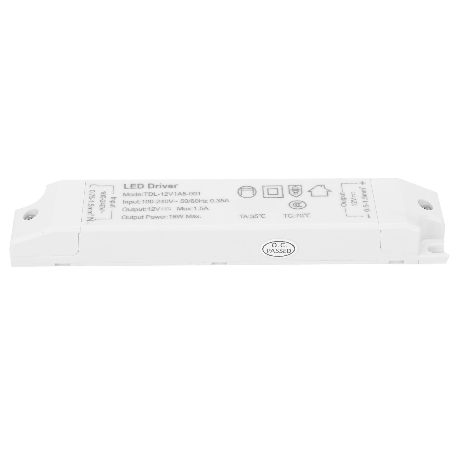 12v 1,5a Led-netzteil Ac100-240v - Pvc-schalttransformator Tdl-12v1a5-001
