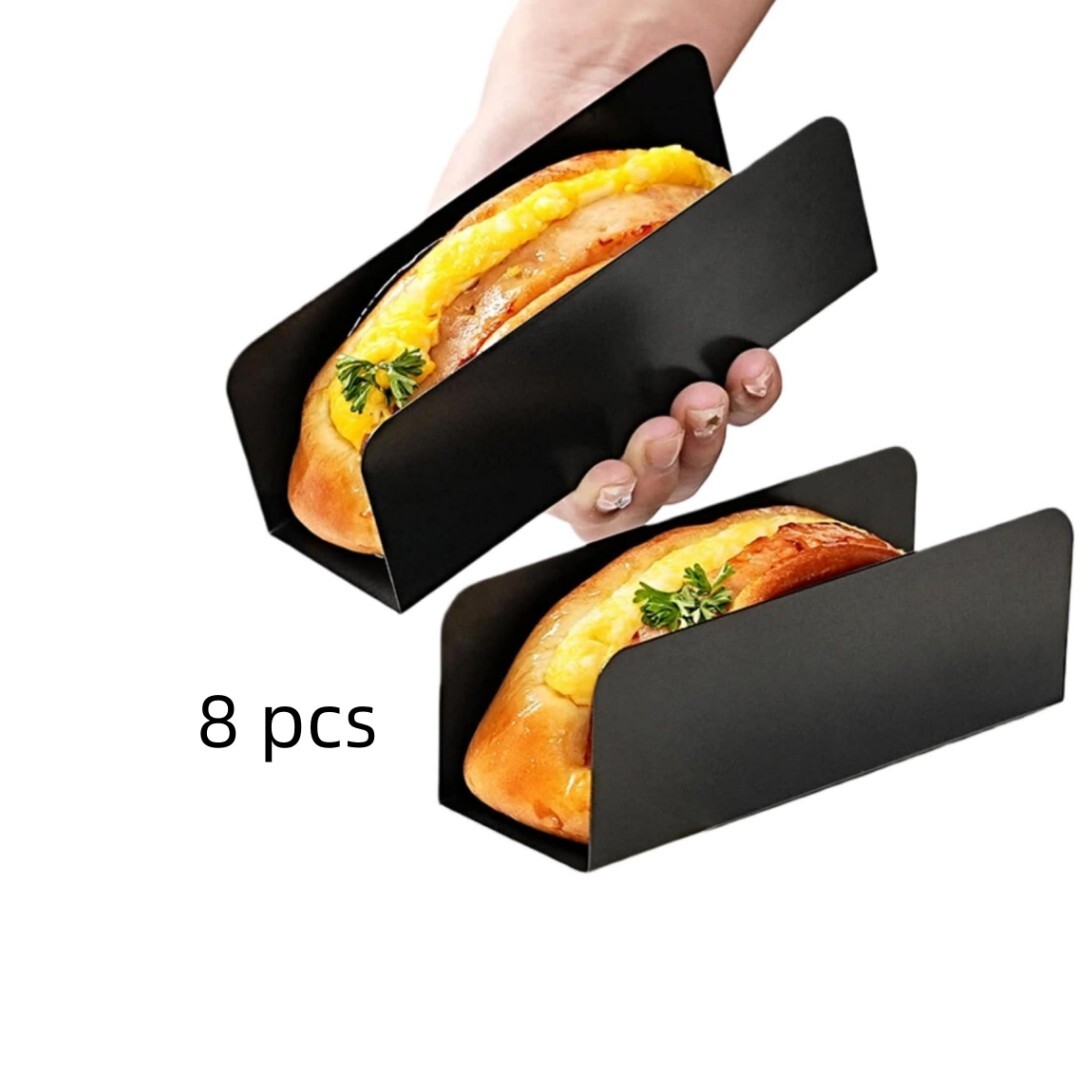 Brioche-form Für Schweinekoteletts, 8 Stück, Schwarz, Zum Backen Im Backofen