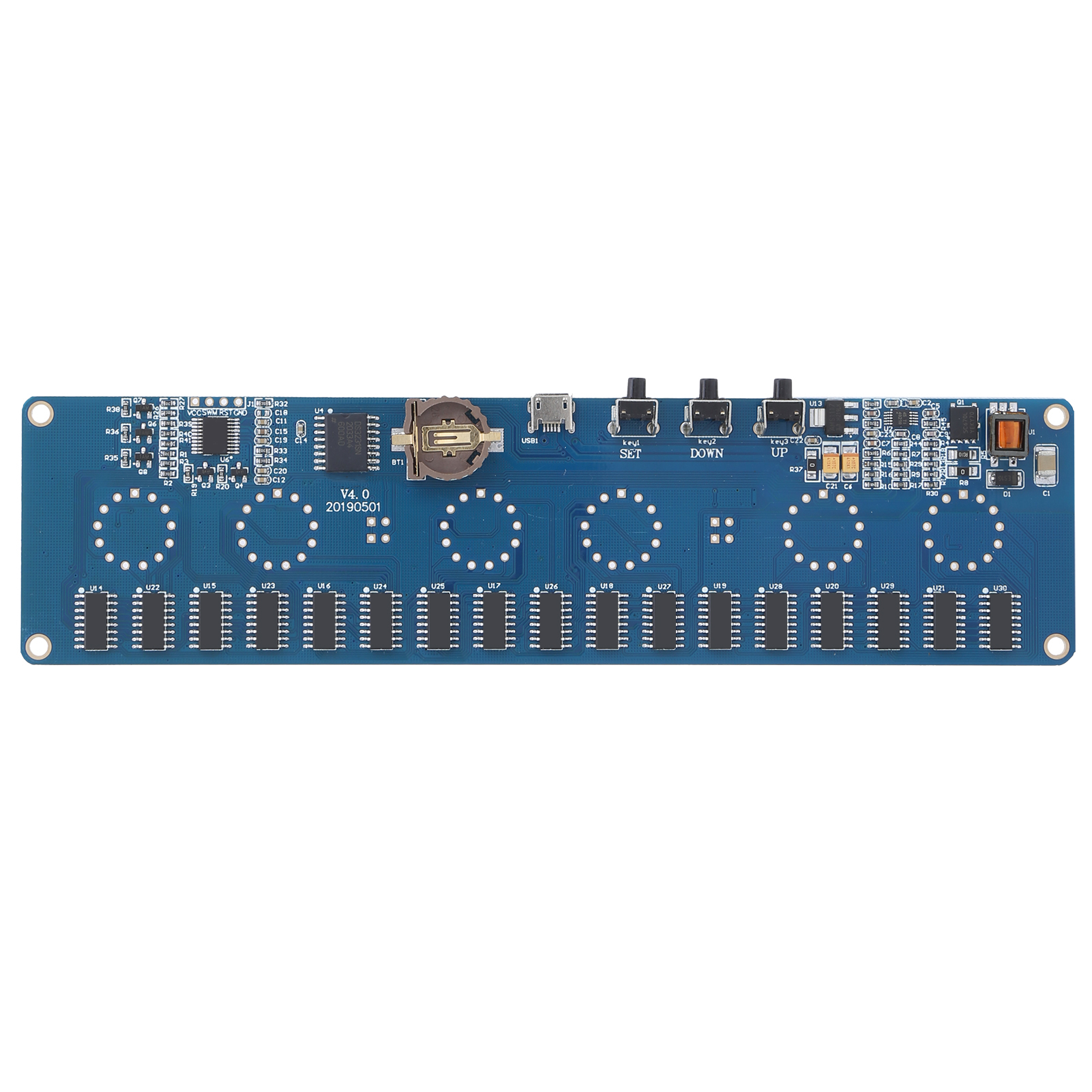 Selbstbau-modul Für Eine 24-stunden-digitaluhr Mit Leuchtröhre, Elektronischer Anzeigetafel Und 5v-usb-netzteil