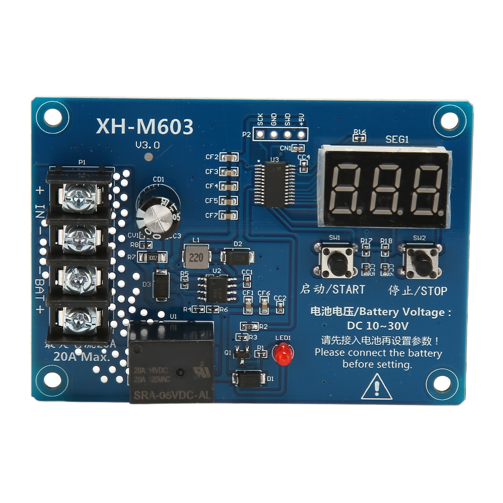 Xh M603 Professionelles Ladekontrollmodul – Schutzplatine Für 12–24-v-lithiumbatterien Mit Led-anzeige