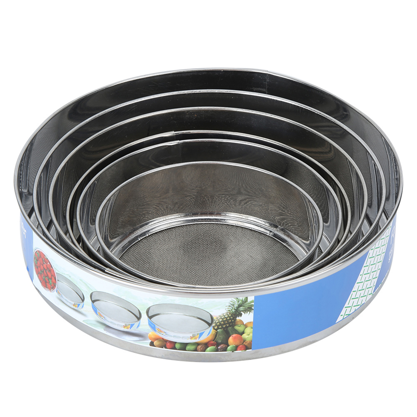 6-teiliges Mehlsieb-set Aus Edelstahl, Feine Siebe Zum Backen Und Kochen