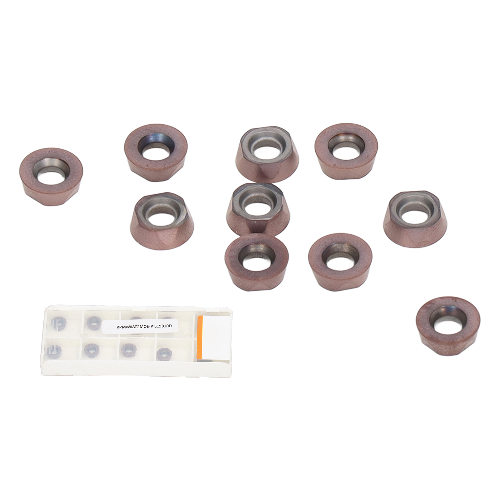 10-teiliges Wendeschneidplatten-ersatzset Für Dreh- Und Fräsmaschinen Mit Hartmetalleinsatz (rpmw08t2moe-p)