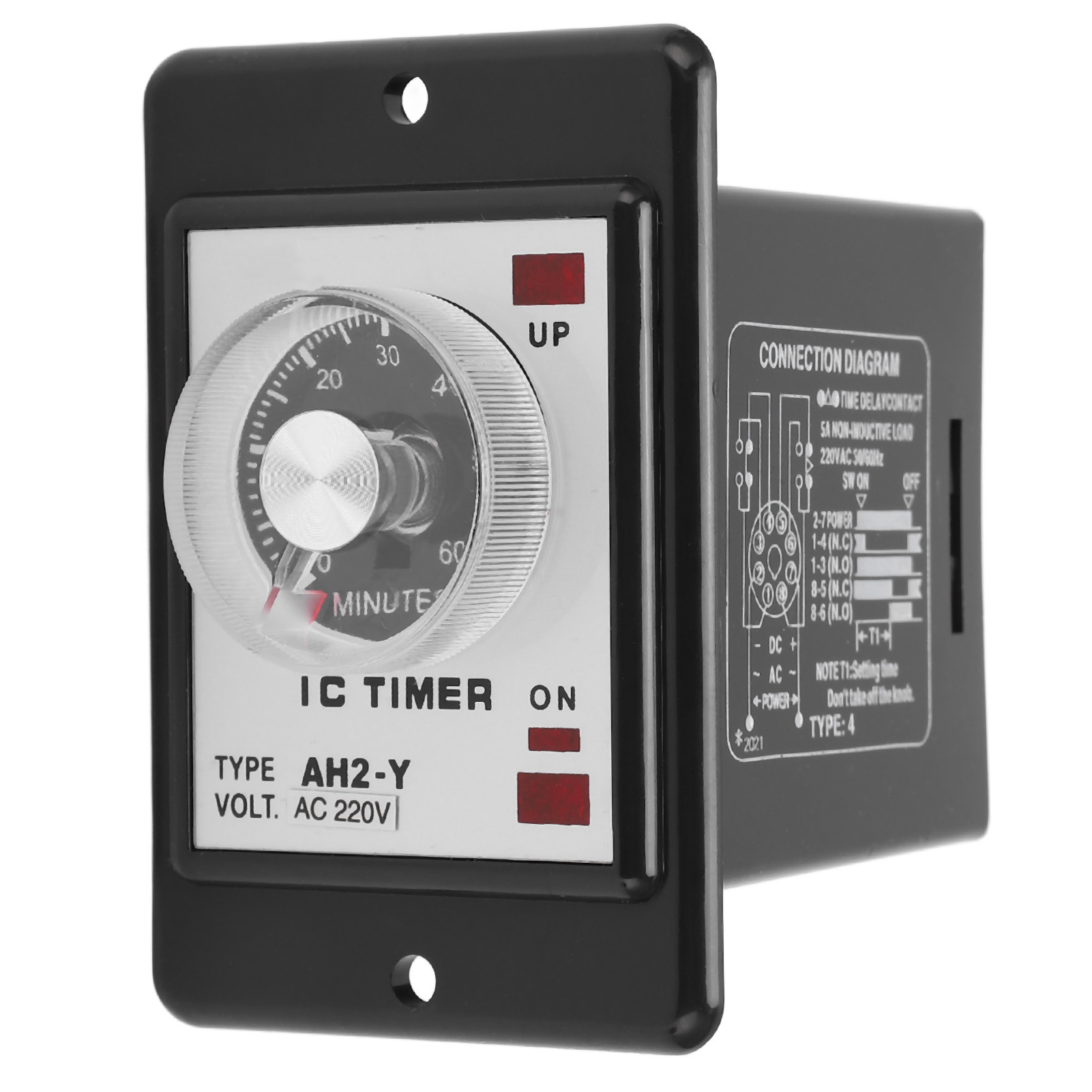 Ah2-y Mini 60m 8-pin-timer Mit Abs-gehäuse Für Automatisierung 220vac