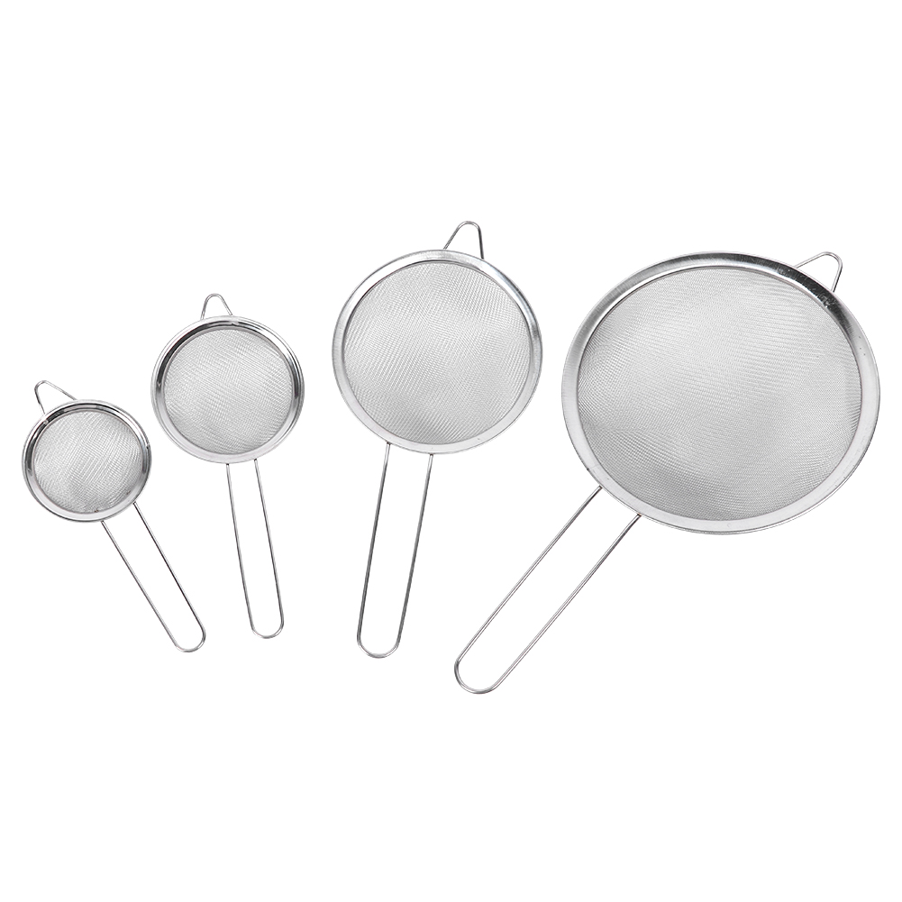 4-teiliges Manuelles Mehlsieb Aus Edelstahl Für Küche Und Gebäck