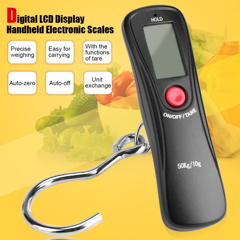 Weiheng Digitale Reisewaage 50 Kg/10 G Für Koffer Und Gepäck Mit Tragbarem Lcd-display