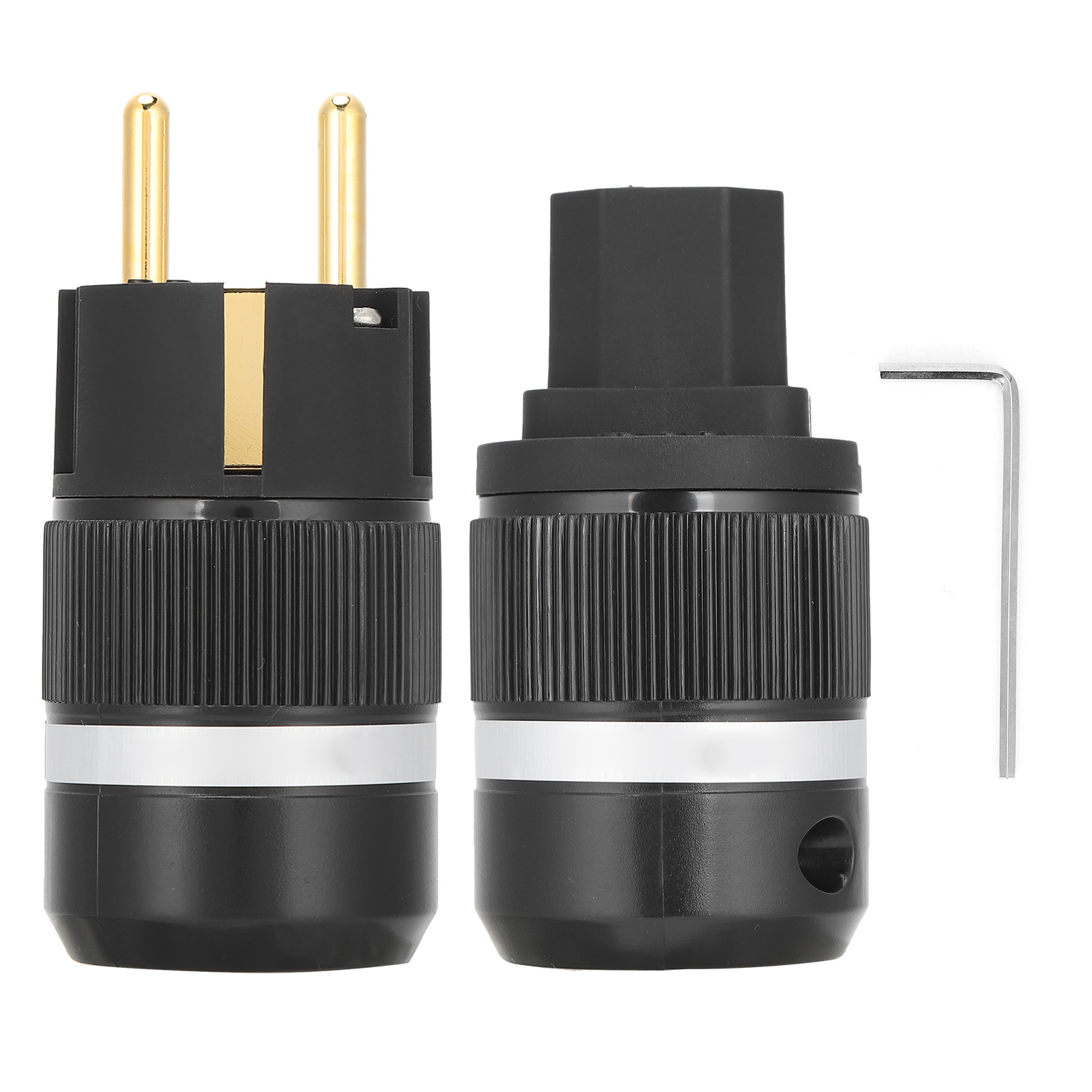 24 Karat Vergoldeter Audio-netzstecker Aus Reinem Kupfer Für 100-250 V Netzkabel (e100g/f100g)