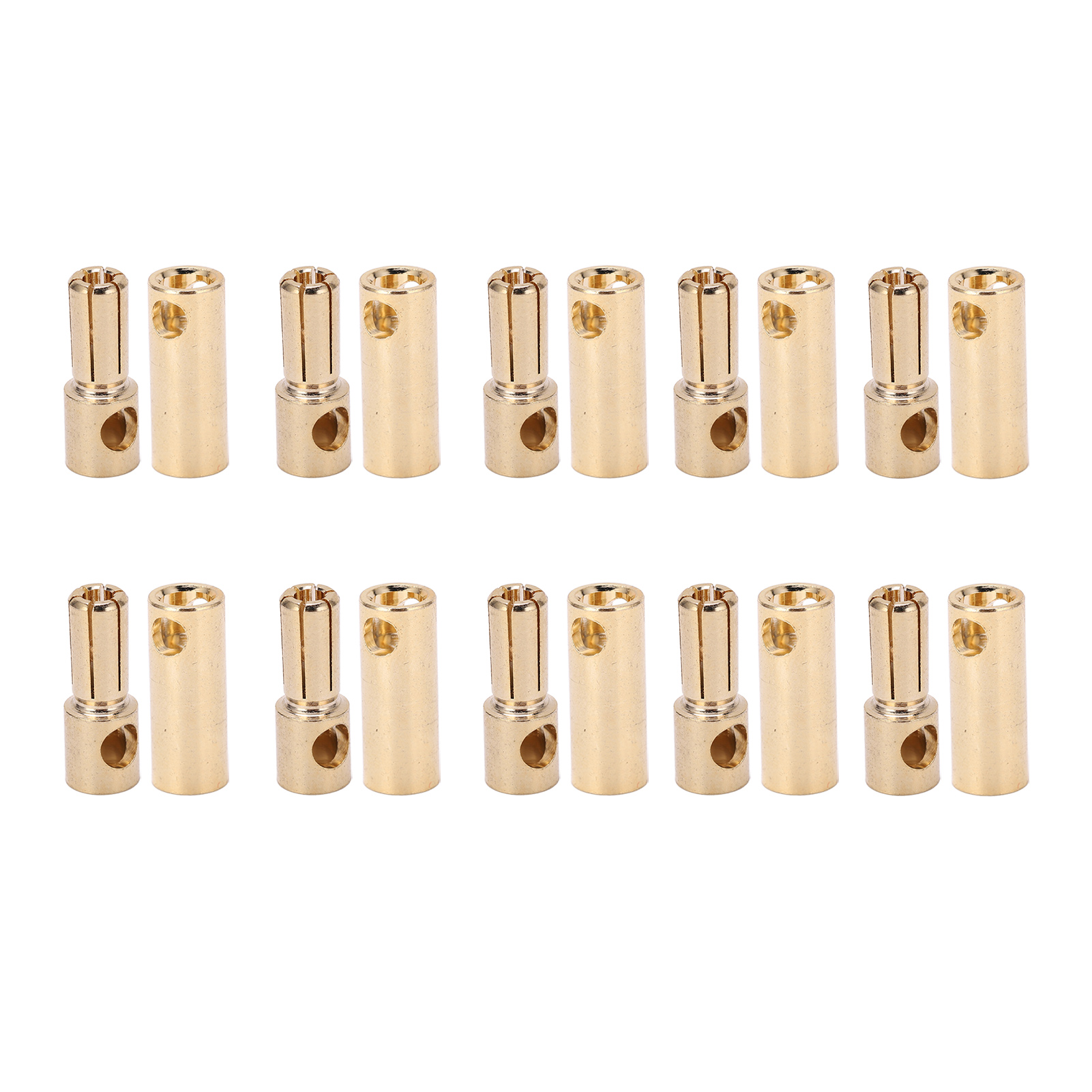 10 Paar Vergoldete 5,5-mm-bananenstecker (männlich Und Weiblich) Für Diy-rc-motor-esc-akkus