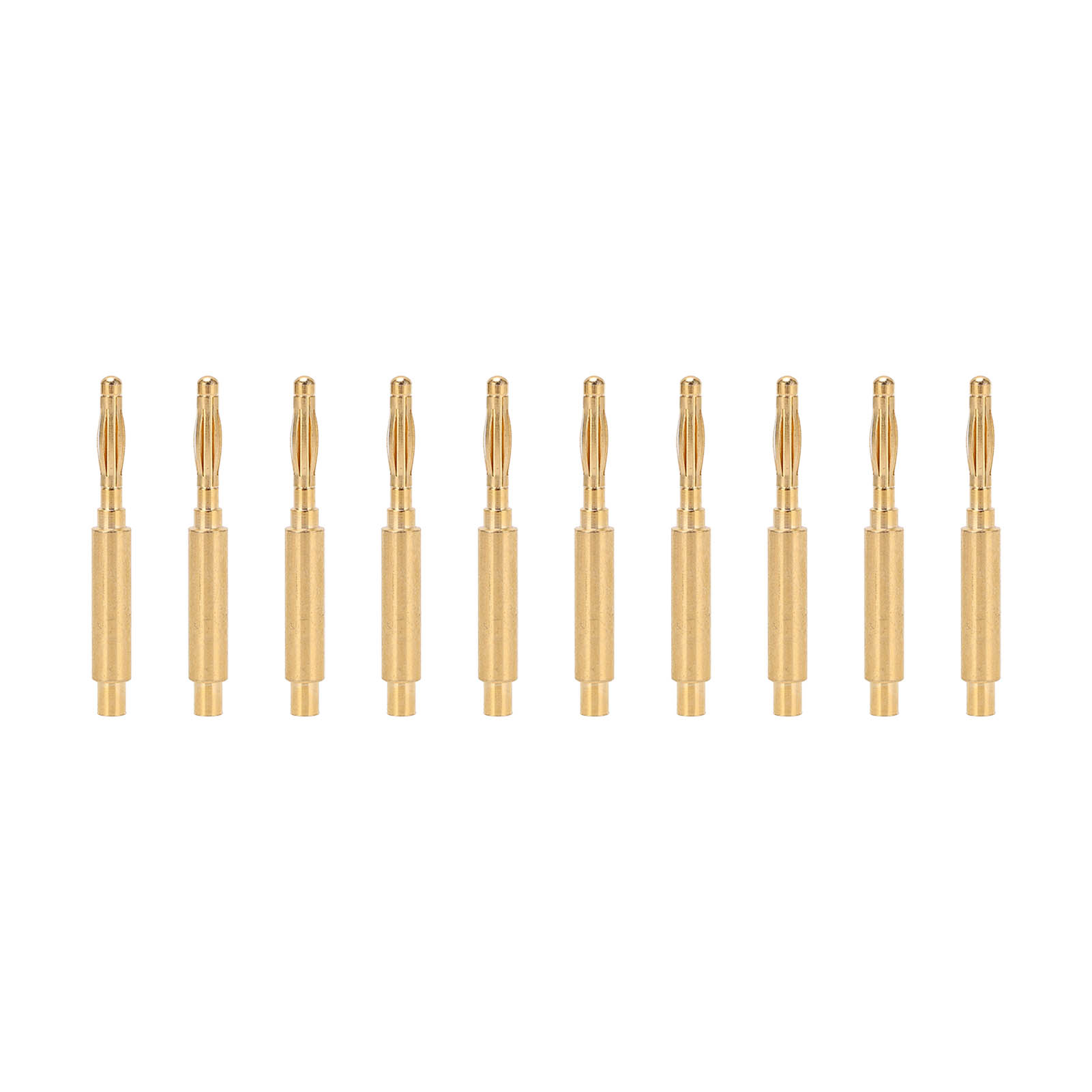 10 Stück 2 Mm Vergoldete Bananenstecker Für Instrumentenprüfung, Hervorragende Kupferübertragungsleistung