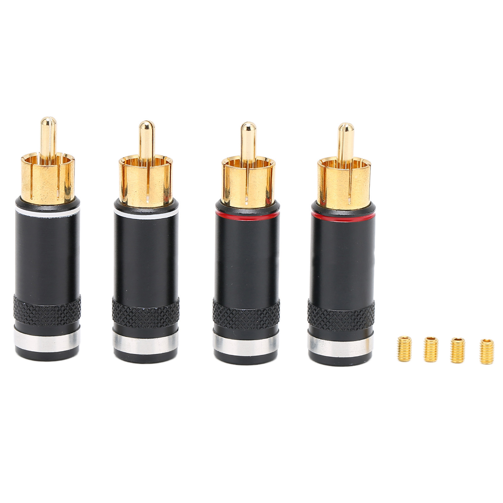 Preffair R1764 24k Vergoldeter Rca-audiostecker Für 6,5-mm-kabel – Hohe Qualität