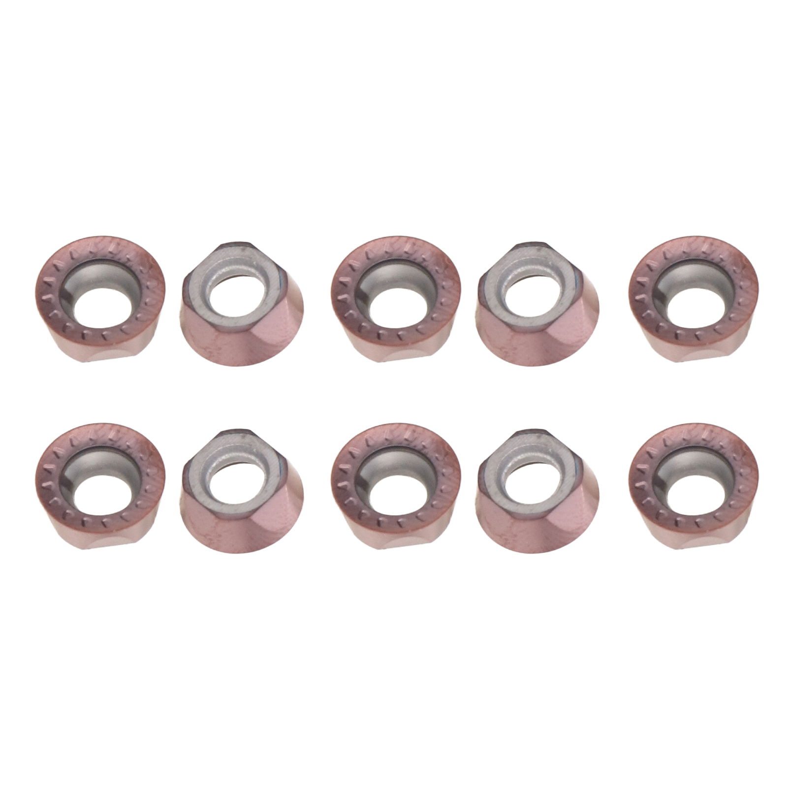 10 Runde Hartmetall-wendeschneidplatten Für Cnc-holzdrehmaschinen, Bronzebeschichtet, Rpmt10t3moe-js, Langlebige Schneidwerkzeuge