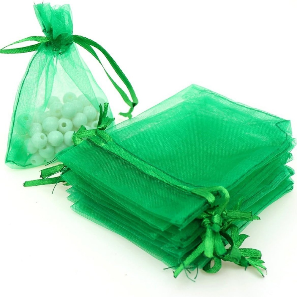 30 Organza-geschenktüten (20 X 30 Cm) Mit Kordelzug, Für Hochzeiten Und Veranstaltungen, Grüne Bonbontüten, Festliche Verpackung