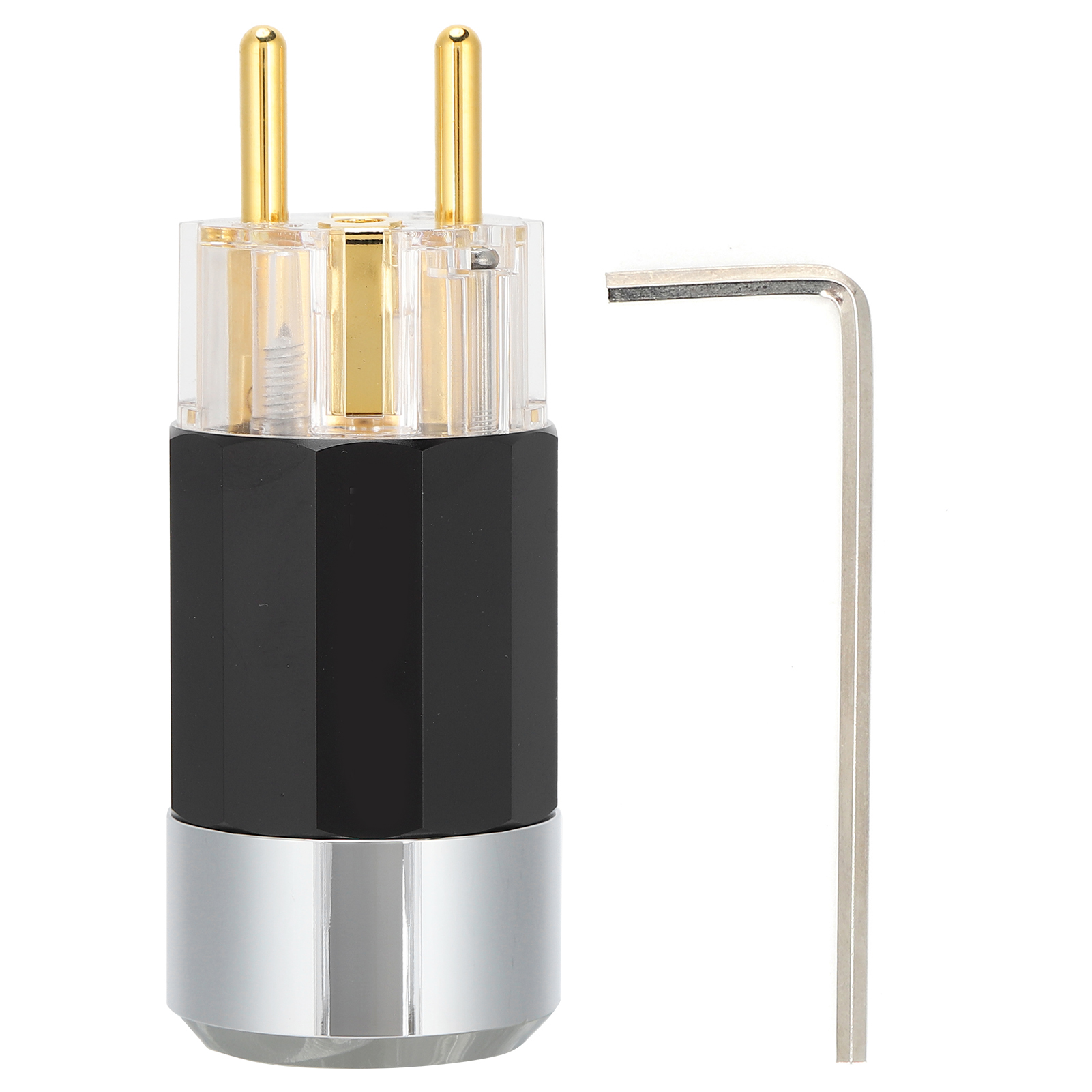 24 Karat Vergoldeter Hifi-audio-stromanschluss Aus Reinem Kupfer, 100–250 V Stecker E109g