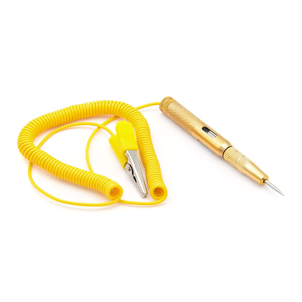 12v/24v Kfz-stromkreisprüfer-stift, Relais- Und Kfz-beleuchtungstester Mit Taschenlampe, Gold