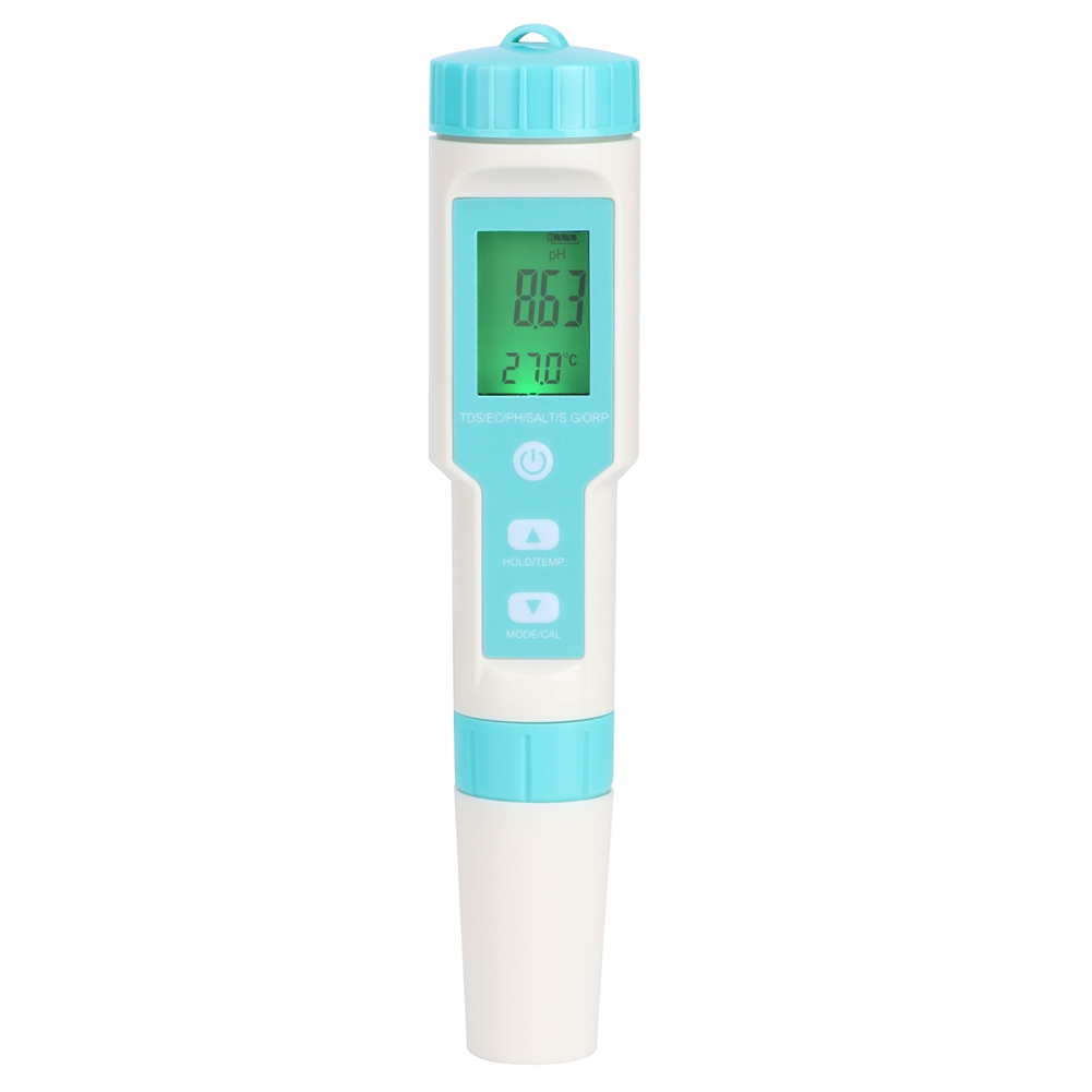 Multifunktionaler Wasserqualitäts-teststift – Misst Ph-wert, Salzgehalt, Tds, Ec, Orp