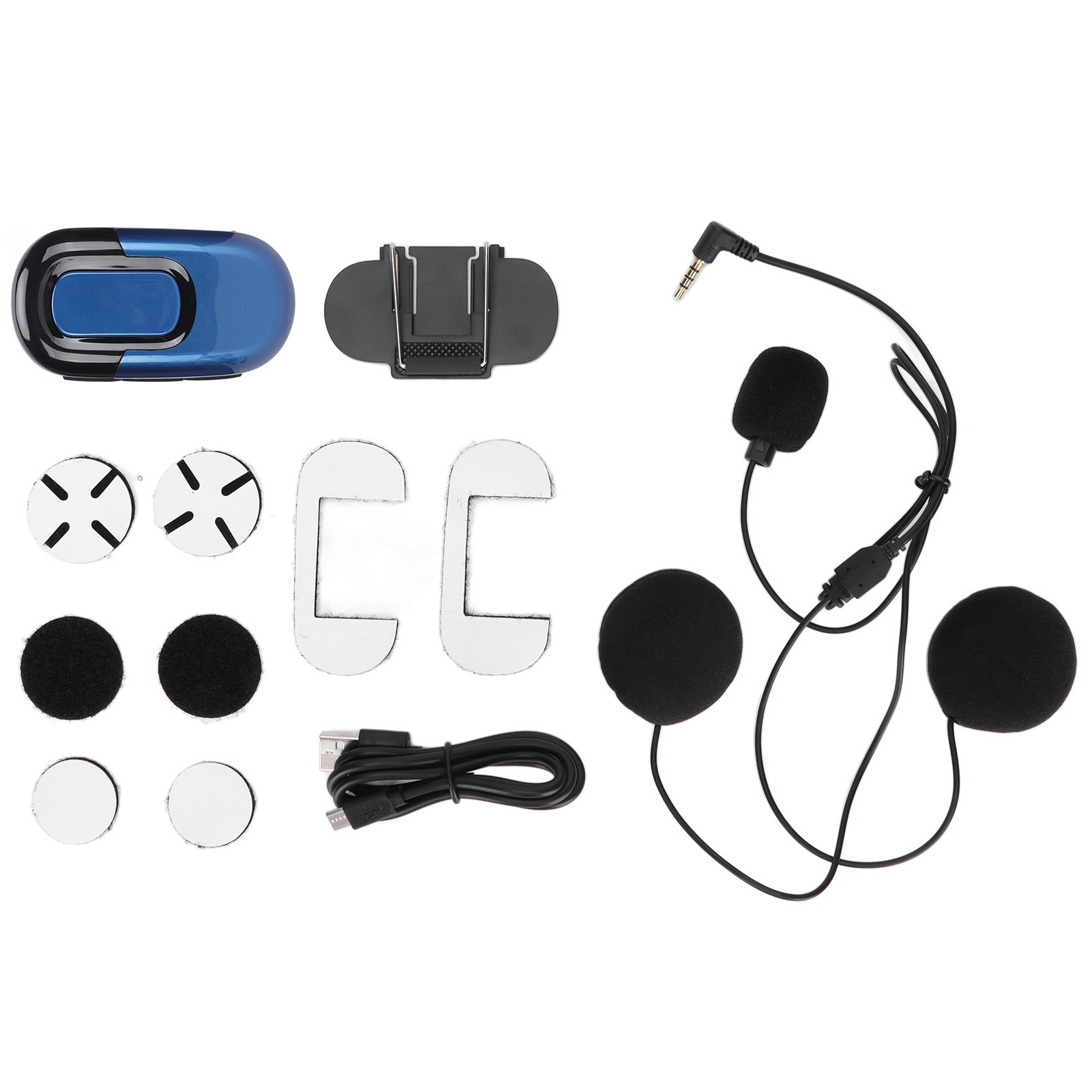 Motorradhelm Mit Abnehmbaren Bluetooth 5.0-kopfhörern, 1100-mah-akku Für Motorradfahrer, Blaue Farbe