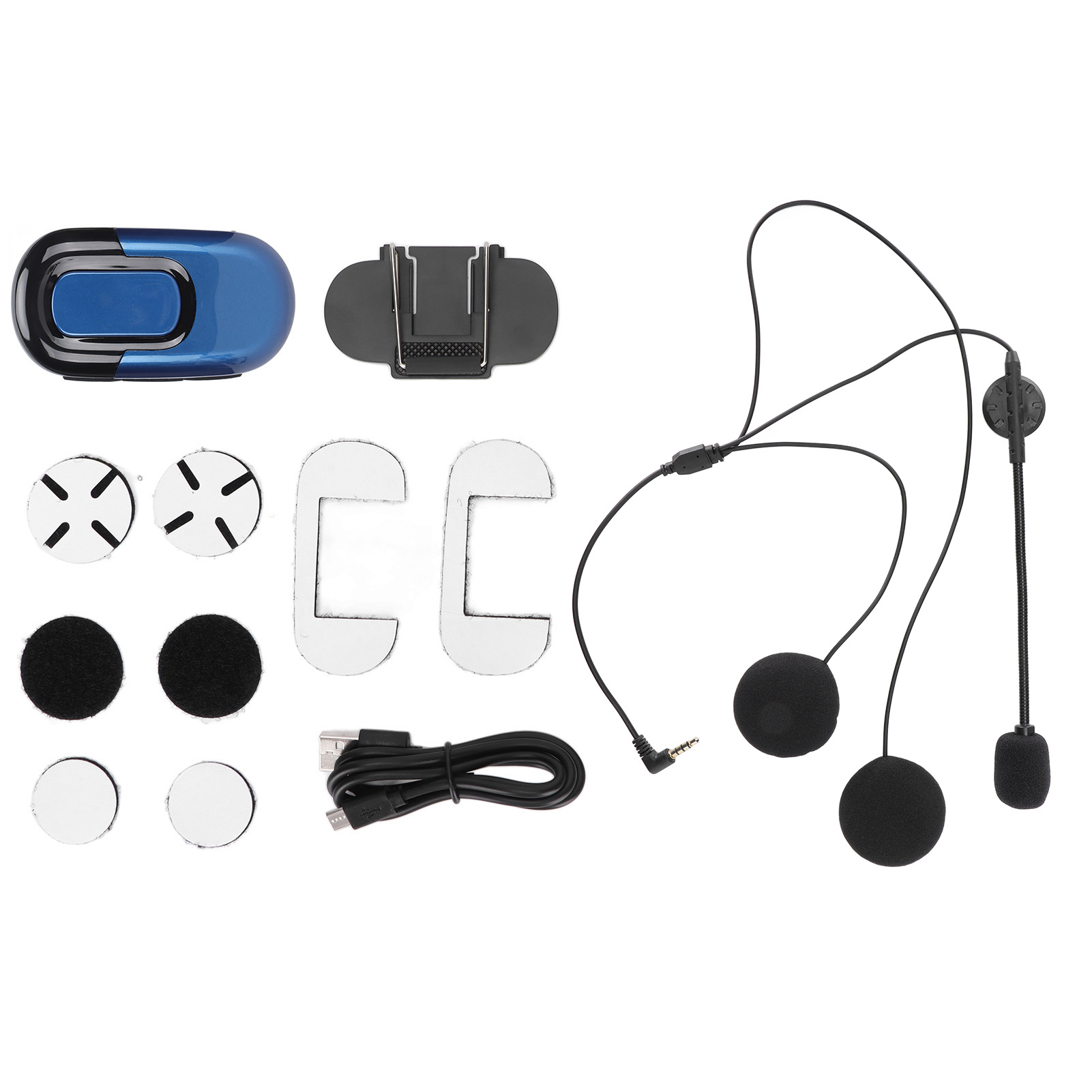 Motorradhelm Mit Bluetooth 5.0, Kopfhörern, Geräuschunterdrückung Und Wasserdichtigkeit – Blau