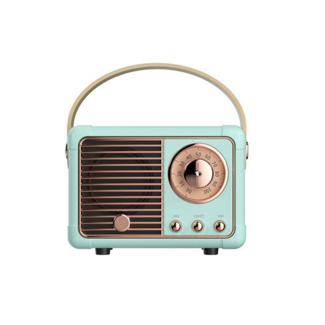 Vintage Bluetooth-lautsprecher Mit Retro-fm-radio, Klassischem Stil, Kraftvollem Klang, Bluetooth 5.0-funkverbindung, Tf-kartenkompatibel, Blaue Farbe.