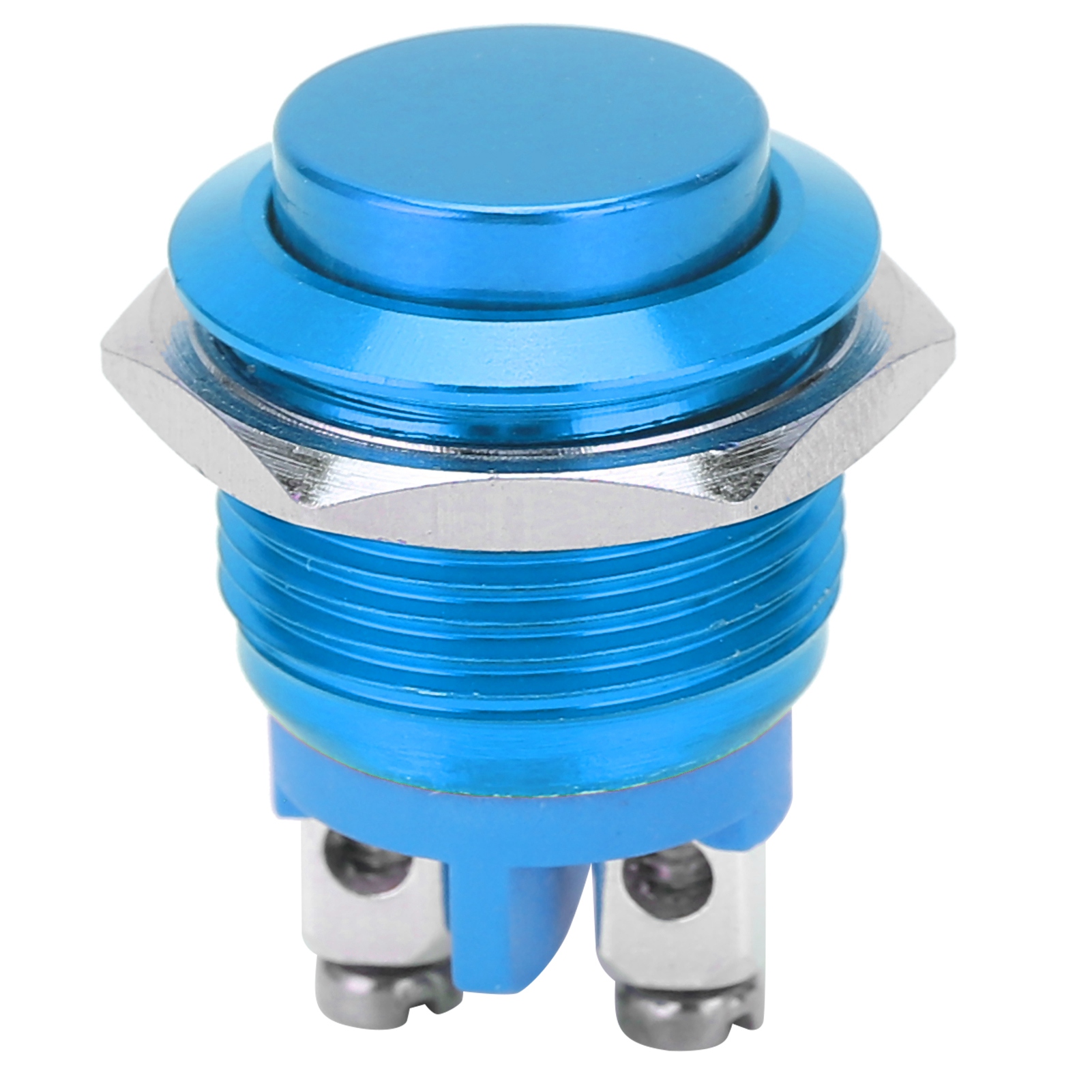 Wasserdichter Druckknopfschalter Aus Edelstahl, Selbstrückstellend, Normalerweise Offen, 16 Mm, 220 V (blau)