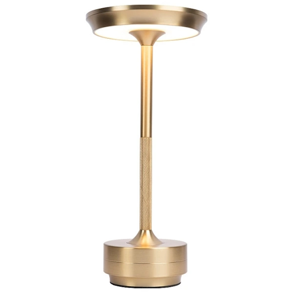 Kabellose Schreibtischlampe, Metall, Usb-aufladbar, Helligkeit Einstellbar – 1 Stück – Wellngs Gold