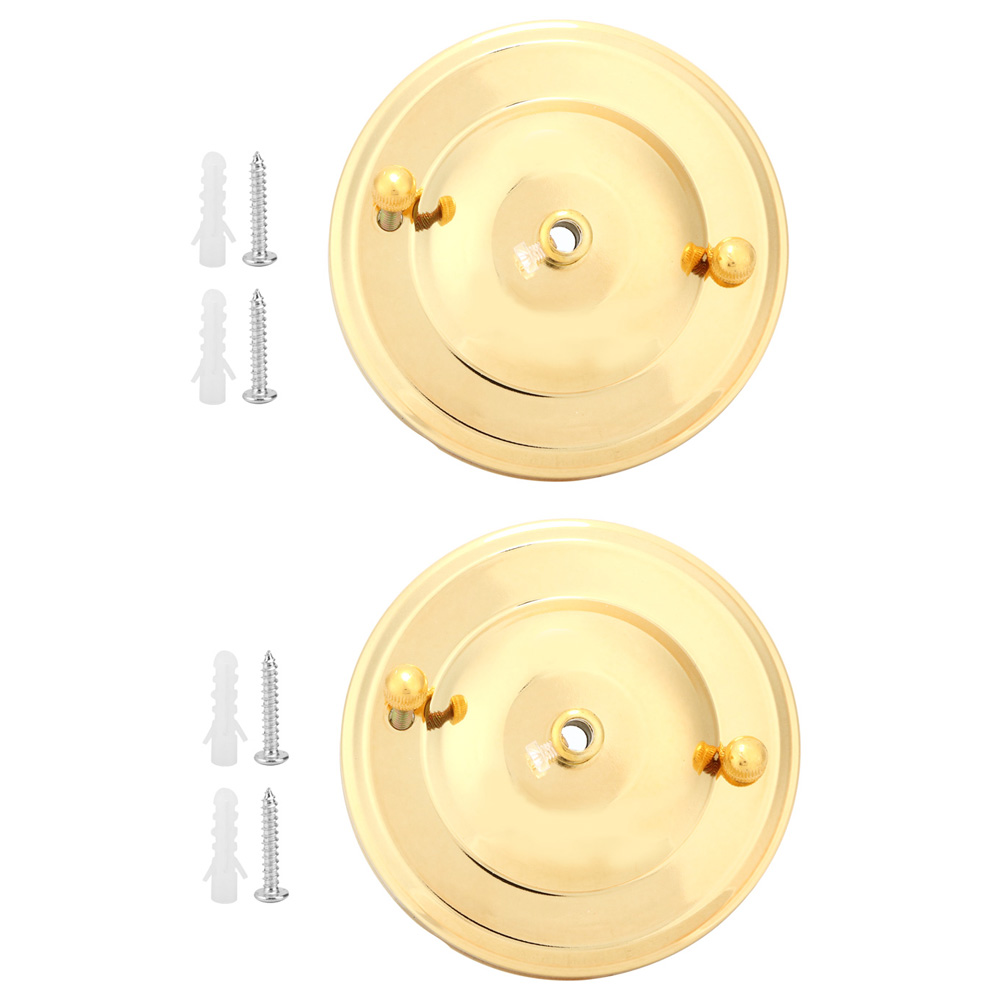 2-teiliges Set Aus Eisen-deckenhalterung Für Kronleuchter, Haken Und Zierplatte, Diy-zubehör, Gold