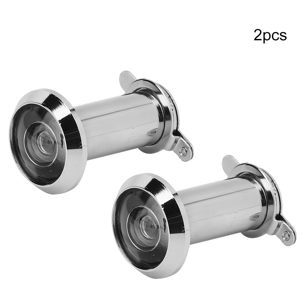 Stück 220° Sicherheits-türspion Mit Abdeckung, Weitwinkelansicht Für Die Haussicherheit (16 Mm Silber)