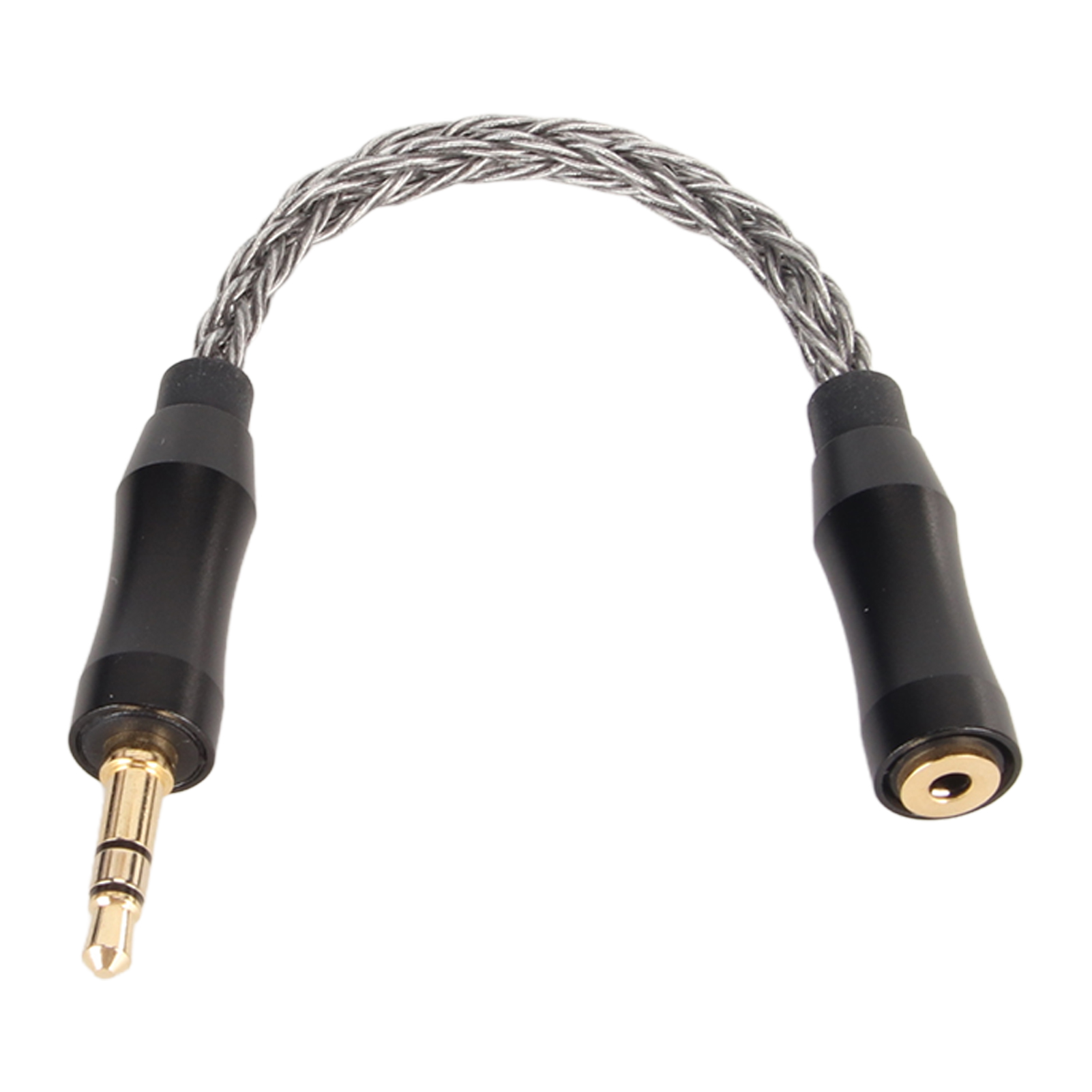2,5-mm-auf-3,5-mm-audiokabel (buchse Auf Stecker), Vergoldeter Stecker, 5,5-zoll-kopfhöreradapterkabel, Grau