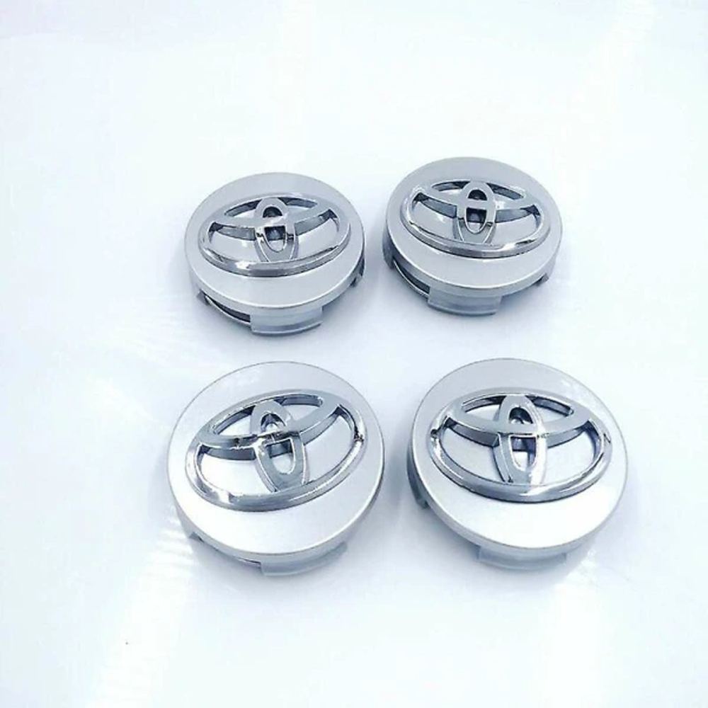 Toyota 4 Radnabenkappen 62 Mm Mit Silbernem Logo-emblem (fmy)