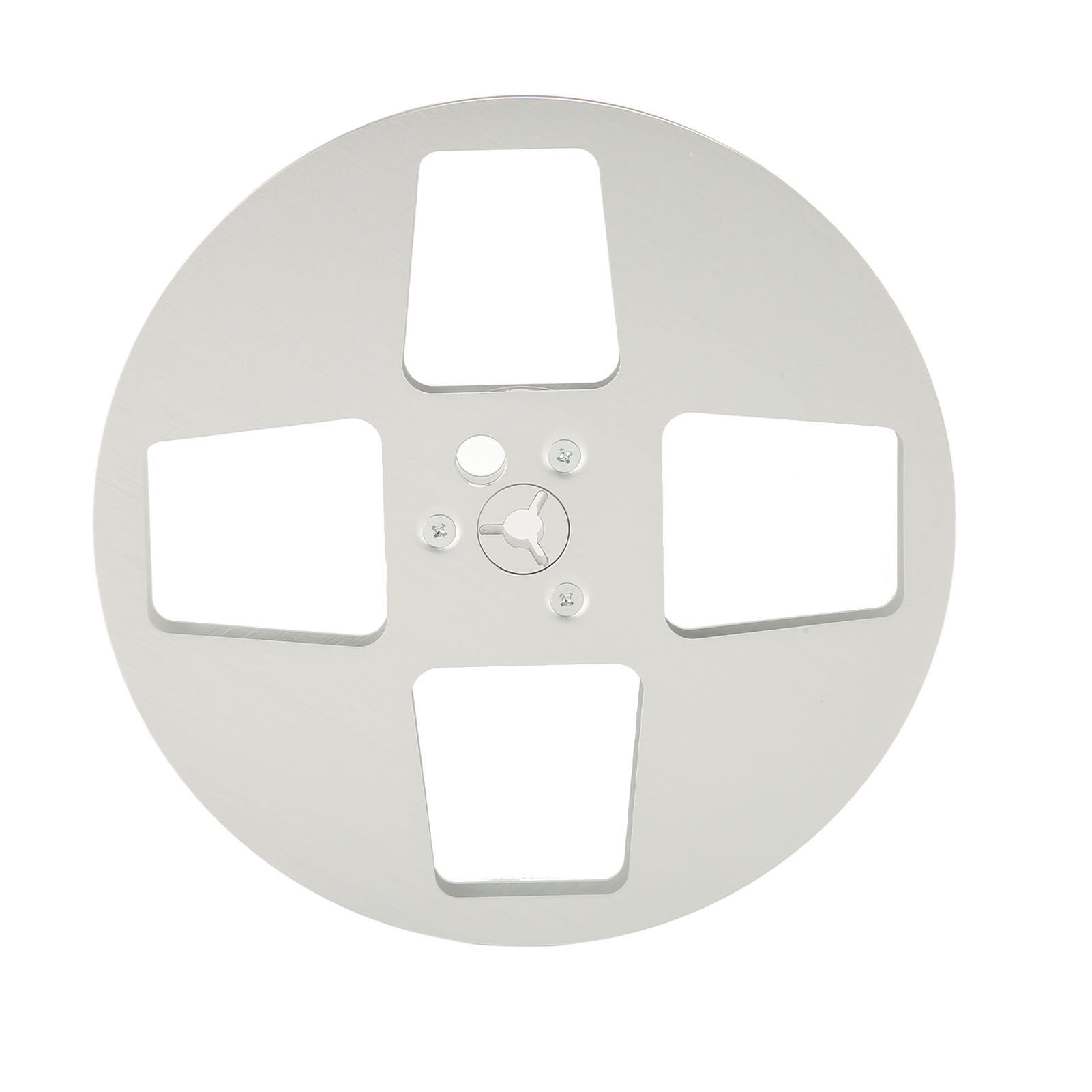 Leere 1/4 Zoll 7" 4-loch-aluminiumlegierungsspule Für Nab-wickelmaschine, Silberfarbenes Ersatzteil