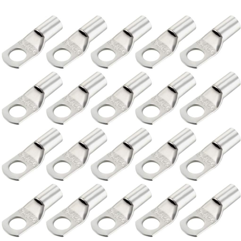 Batteriekabelbinder, 10 Awg, Sc10-6, Öse, Klemmring, Anschlussklemme, Silber, 20er-packung