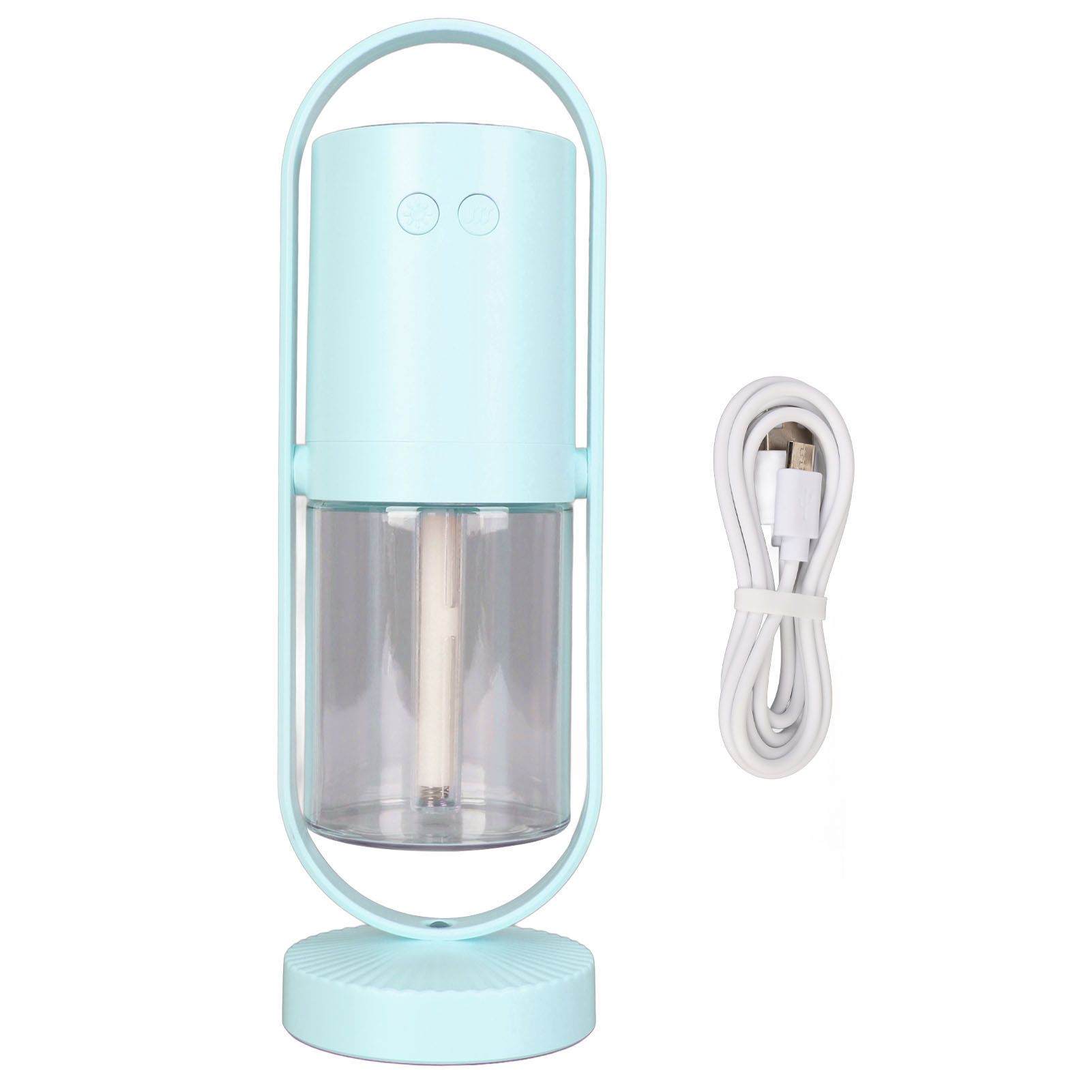 Tragbarer, Leiser 200-ml-luftbefeuchter Mit Led-licht Und Feinnebel Für Babys Und Autoreisen, Himmelblau