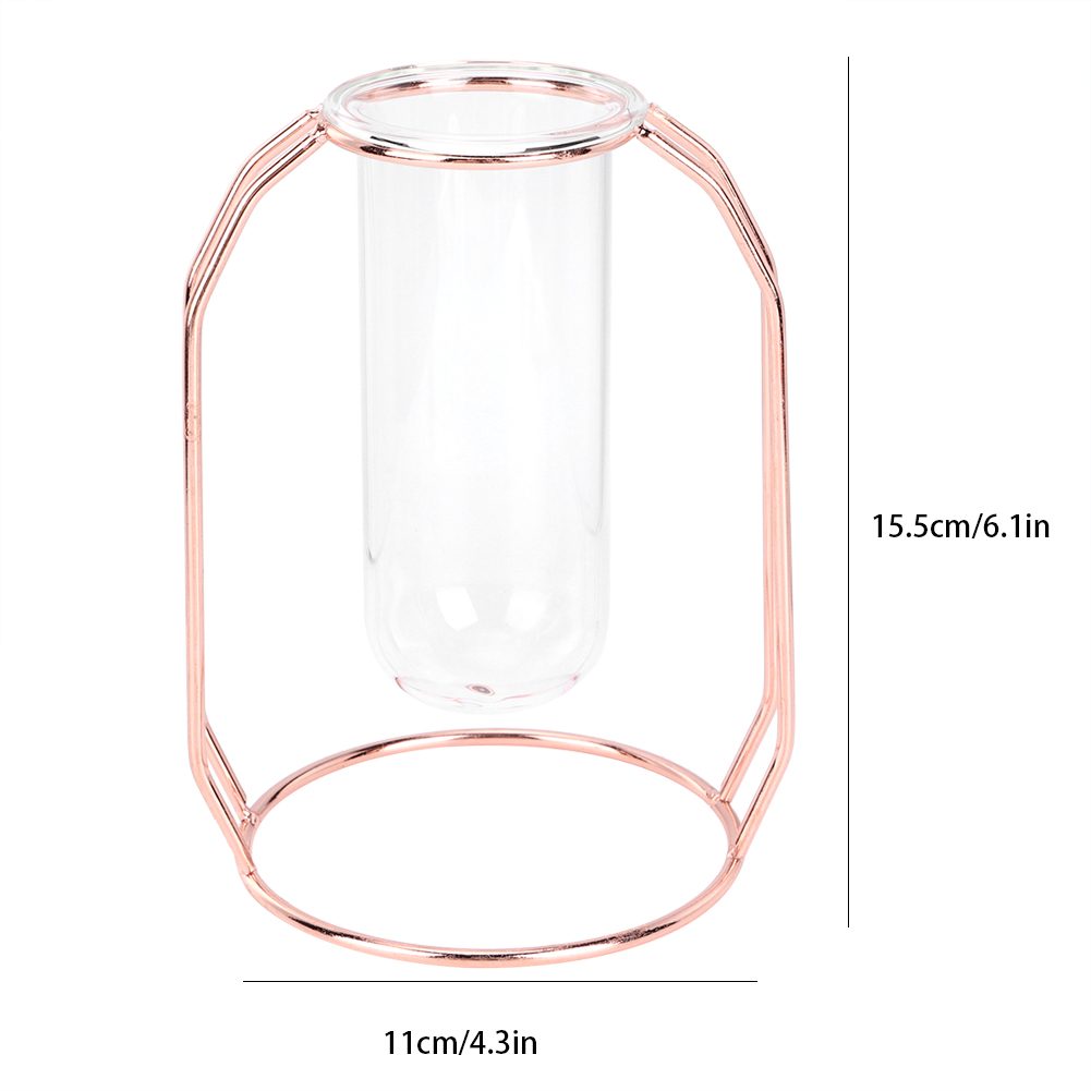Transparente Vase Für Hydrokulturpflanzen – Tischdekoration In Roségold
