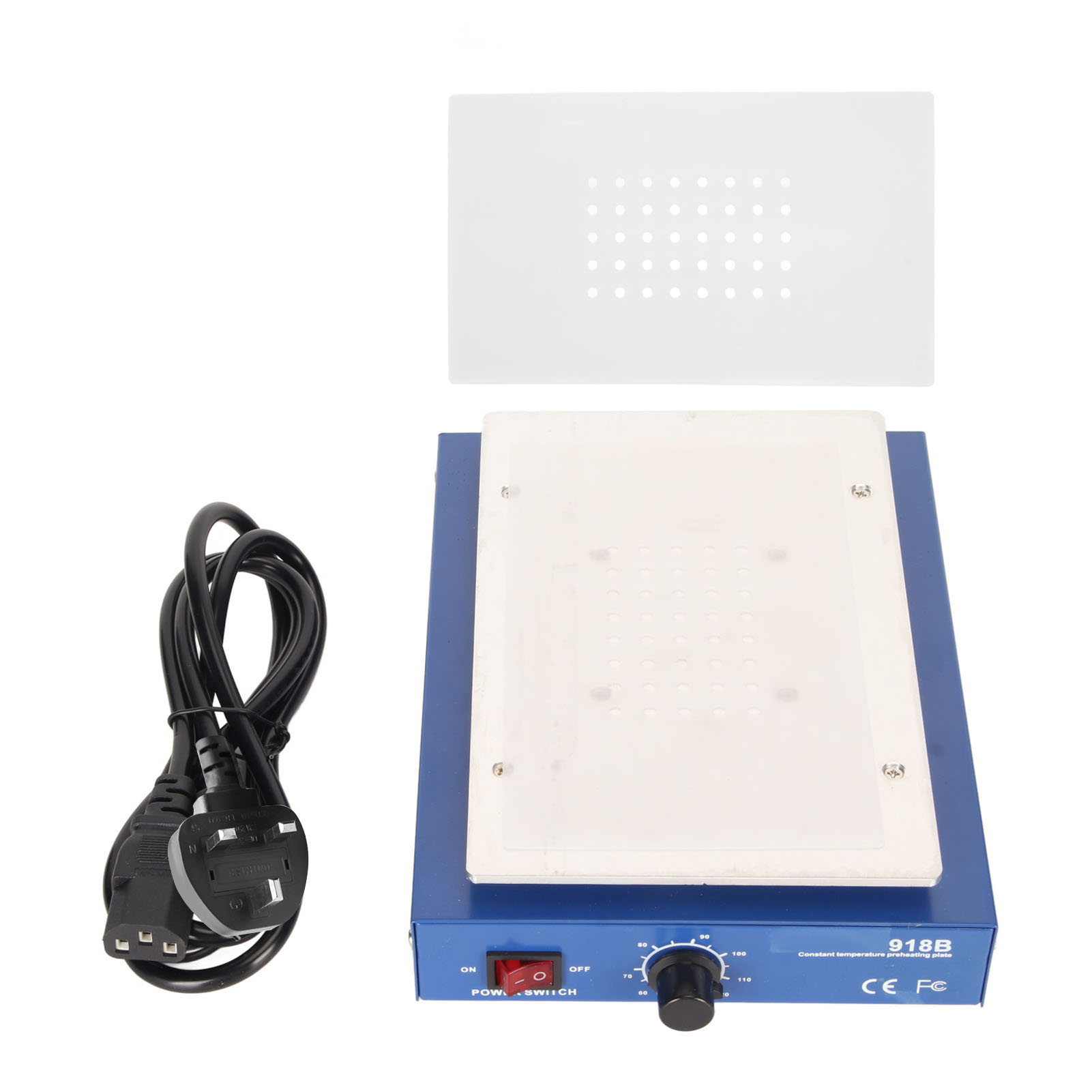 450-w-lötvorheizplatte, Elektrische Lötstation Mit Mikrocontroller Und Led, Heizplatte Aus Aluminiumlegierung Für Reparaturen, Heimwerkerprojekte Und Laboranwendungen, Uk-stecker 220-240 V.