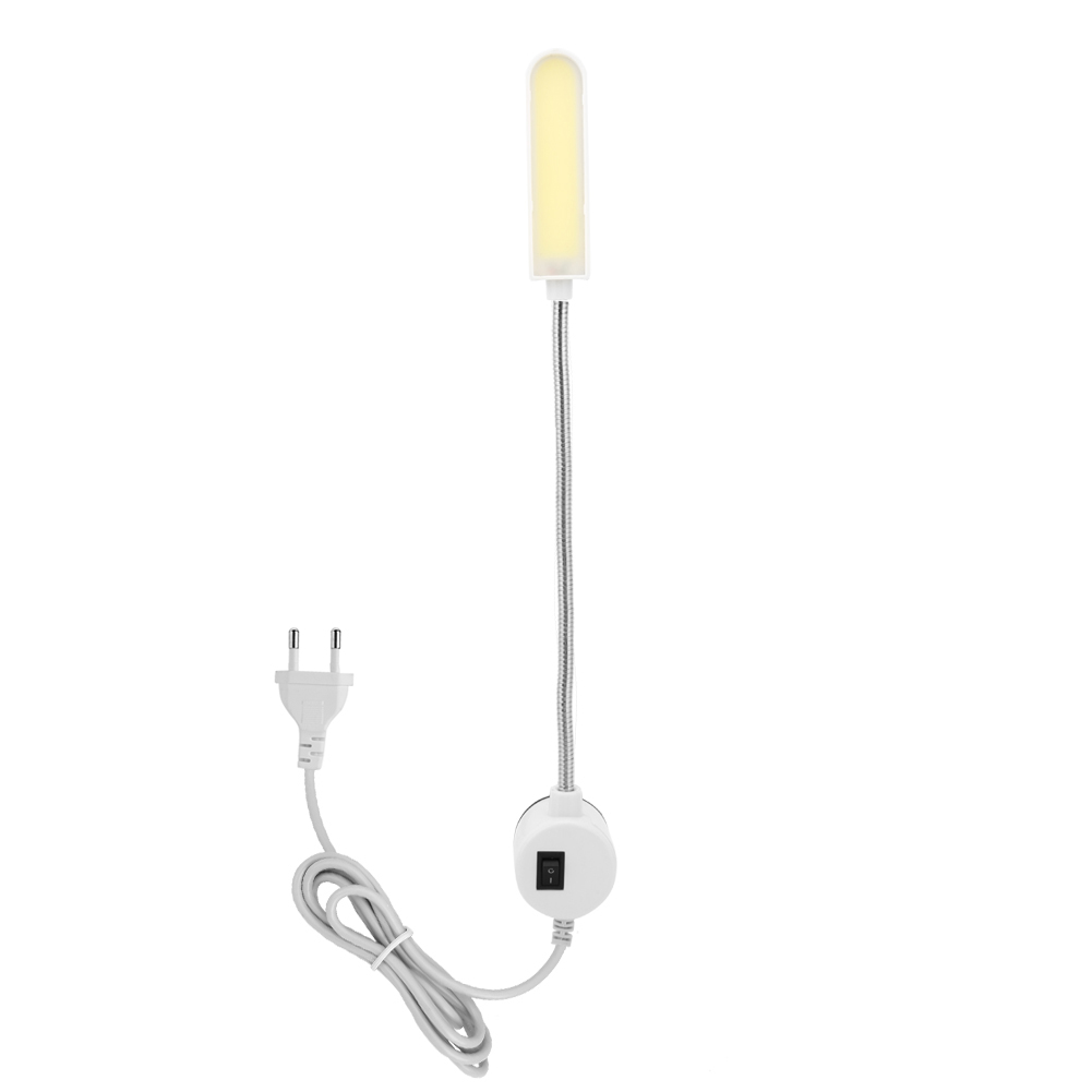 Flexible Magnetische Led-schreibtischlampe Für Nähmaschinen, Tattoo-studios Und Bastelarbeiten, Magnetfuß, Schalter, 90-265 V, Eu-stecker.