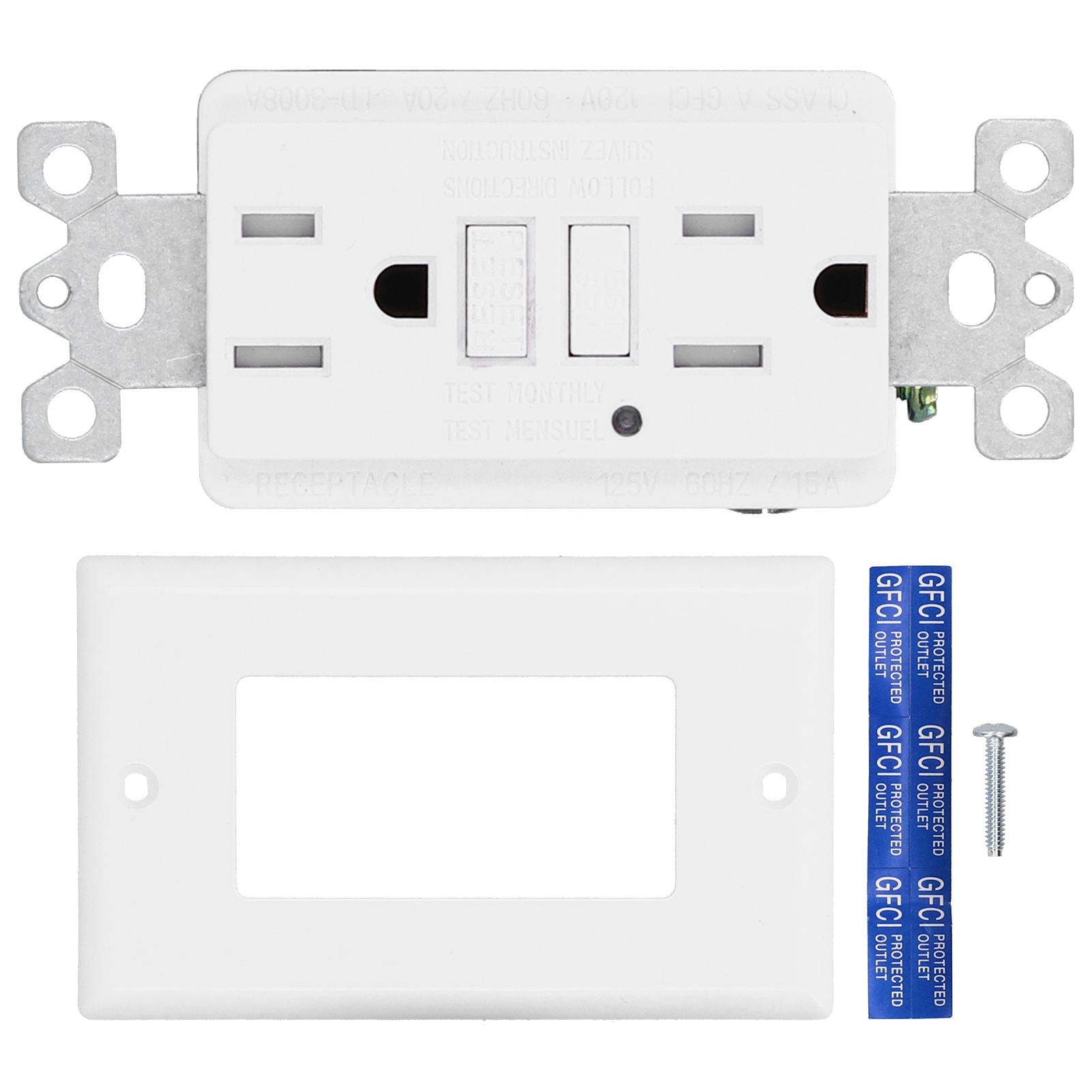Intelligenter Gfci-fehlerstromschutzstecker Mit Led, 120 V Wechselstrom, Modell Ld-3008a