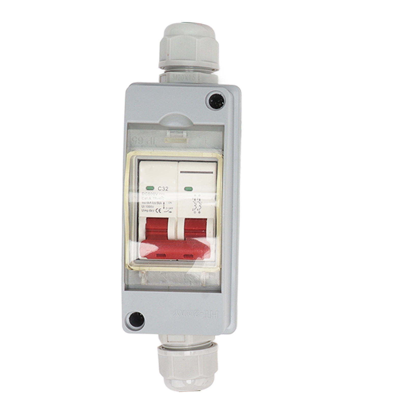 Mcb 2p Dc 500v 32a Leitungsschutzschalter Mit Wasserdichtem Ip65-gehäuse Und Kabellosem Trennschalter