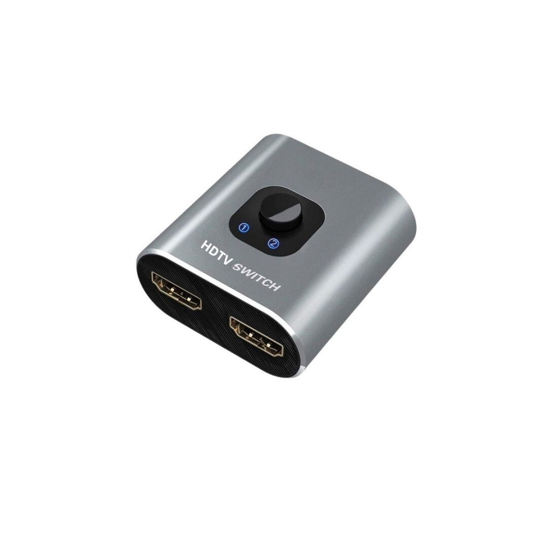 Hdmi-switch Mit 2 Eingängen Und 1 Ausgang Für Pcs, Fernseher, Set-top-boxen, Videokonverter, Hdmi-splitter, 4k Uhd-kompatibel.