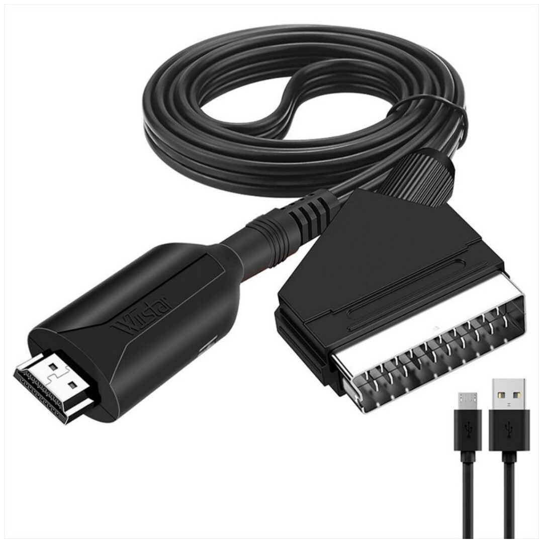 Hdmi-zu-scart-konverter (1080p) Mit Usb-kabel Für Hd-fernseher, Satellitenreceiver Und Dvd-player