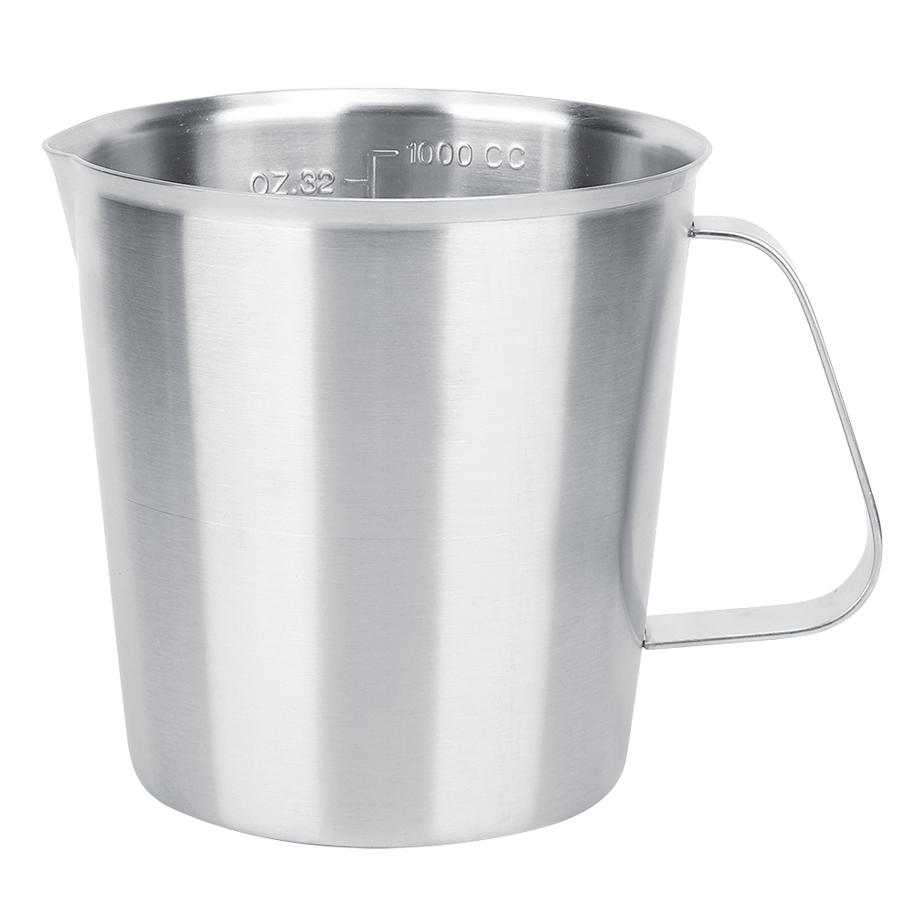 1000-ml-milchkännchen Aus Edelstahl Mit Skala Für Latte Art, Milchaufschäumer Für Cappuccino Und Kaffee