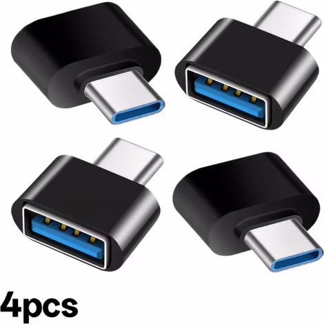 4er-pack Usb-c-auf-usb-adapter, Kompatibel Mit Macbook Pro, Samsung Galaxy, Laptops, Tablets, Mäusen Und Tastaturen