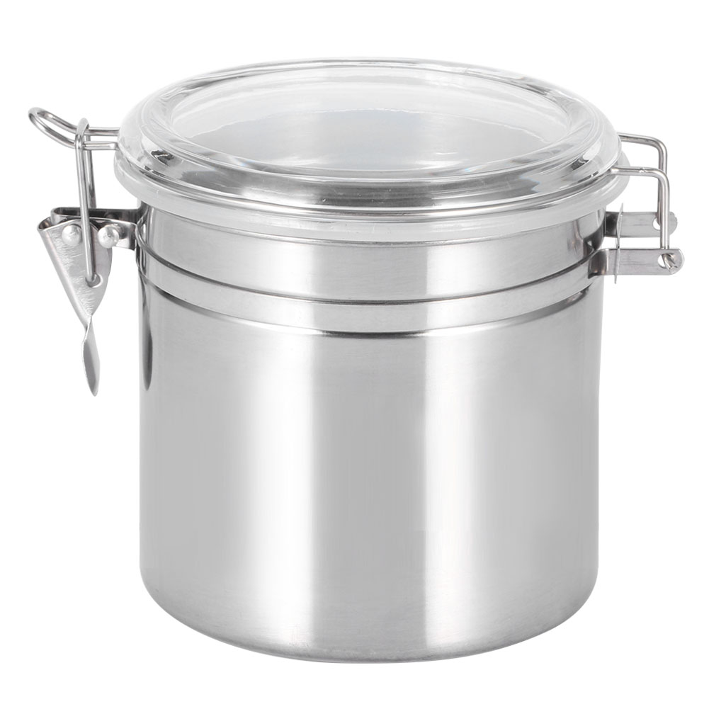 Luftdichter Edelstahl-vorratsbehälter Für Kaffee, Tee, Müsli Und Zucker – 12,5 X 13 Cm