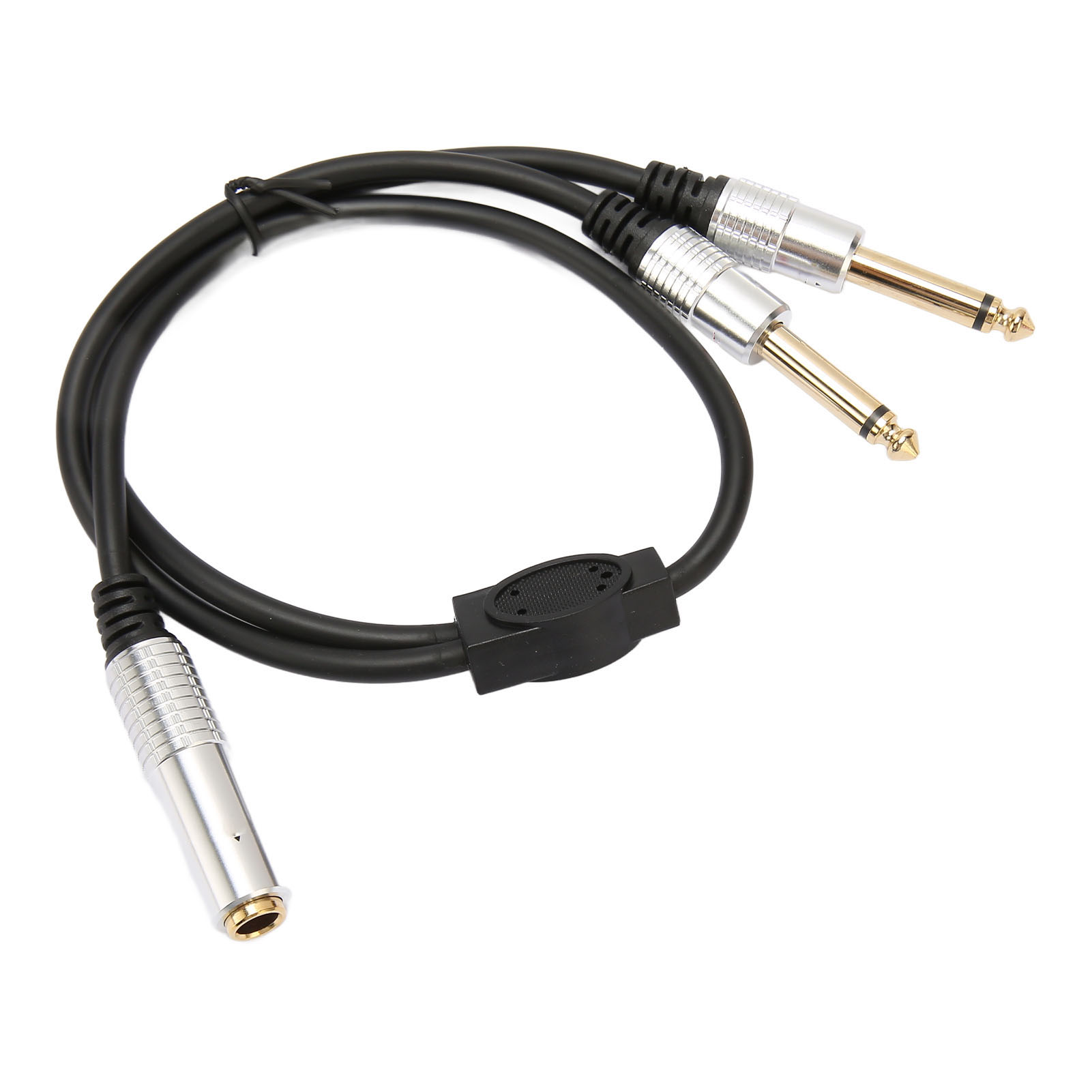 6,35-mm-klinkenbuchse Auf Zwei Klinkenstecker (stecker), Vergoldete Anschlüsse, 0,5 M Stereo-y-kabel