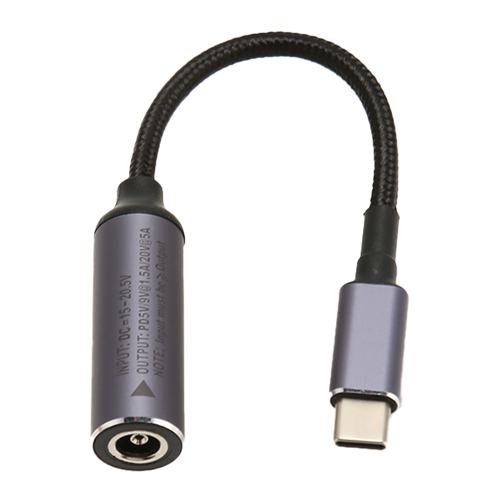 Dc-auf-usb-c-kabel 6,5 X 1,4 Mm, 100 W, Nylon, Zum Schnellladen Von Tablets, Pcs Und Smartphones