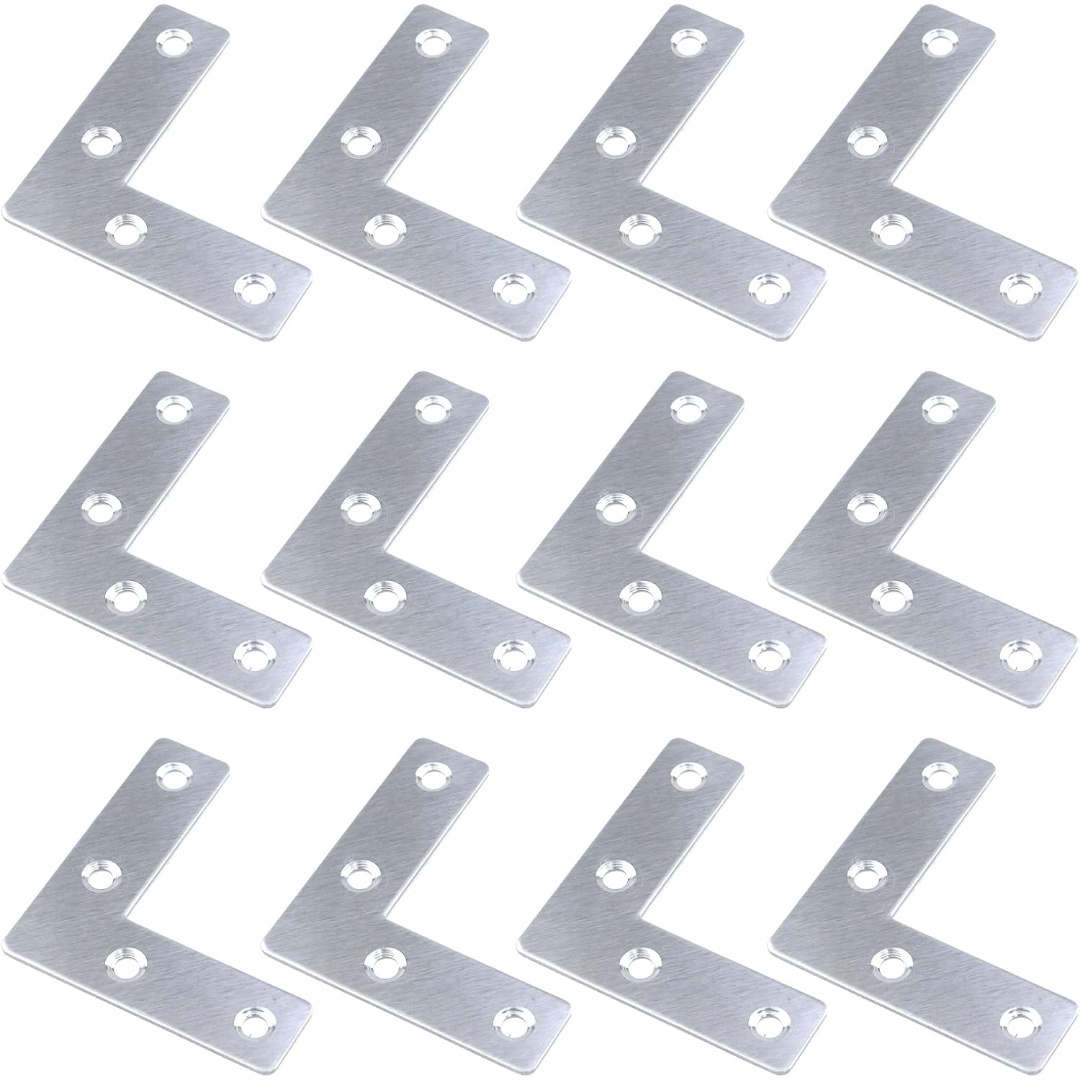 5x5 Cm L-förmige Reparaturplatte, 12 Stück Aus Edelstahl, Eckwinkel Zur Befestigung Und Reparatur