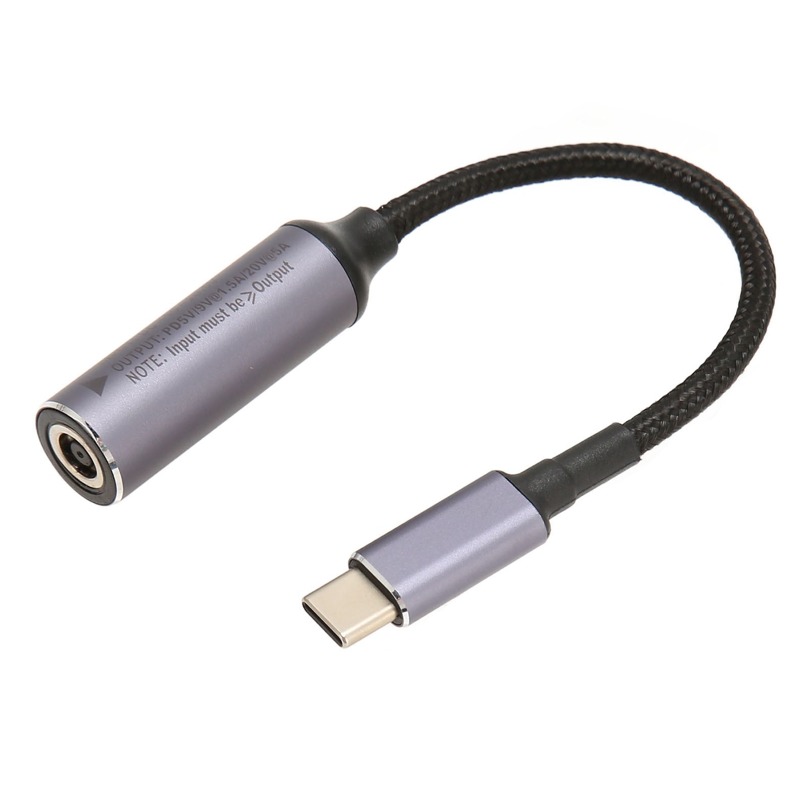 100-w-pd-usb-c-netzkabel (stecker/buchse) Für Laptops, Tablets Und Smartphones, Dc-eingang 6,0 Mm X 3,7 Mm
