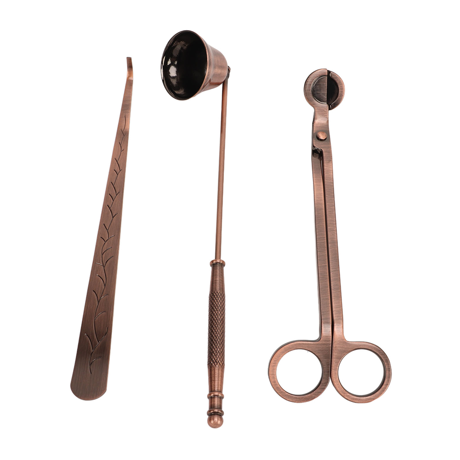 Kerzenzubehör-set Aus Edelstahl, 3-teilig – Dochtschneider, Kerzenlöscher Und Ablage (max. 190 Zeichen)