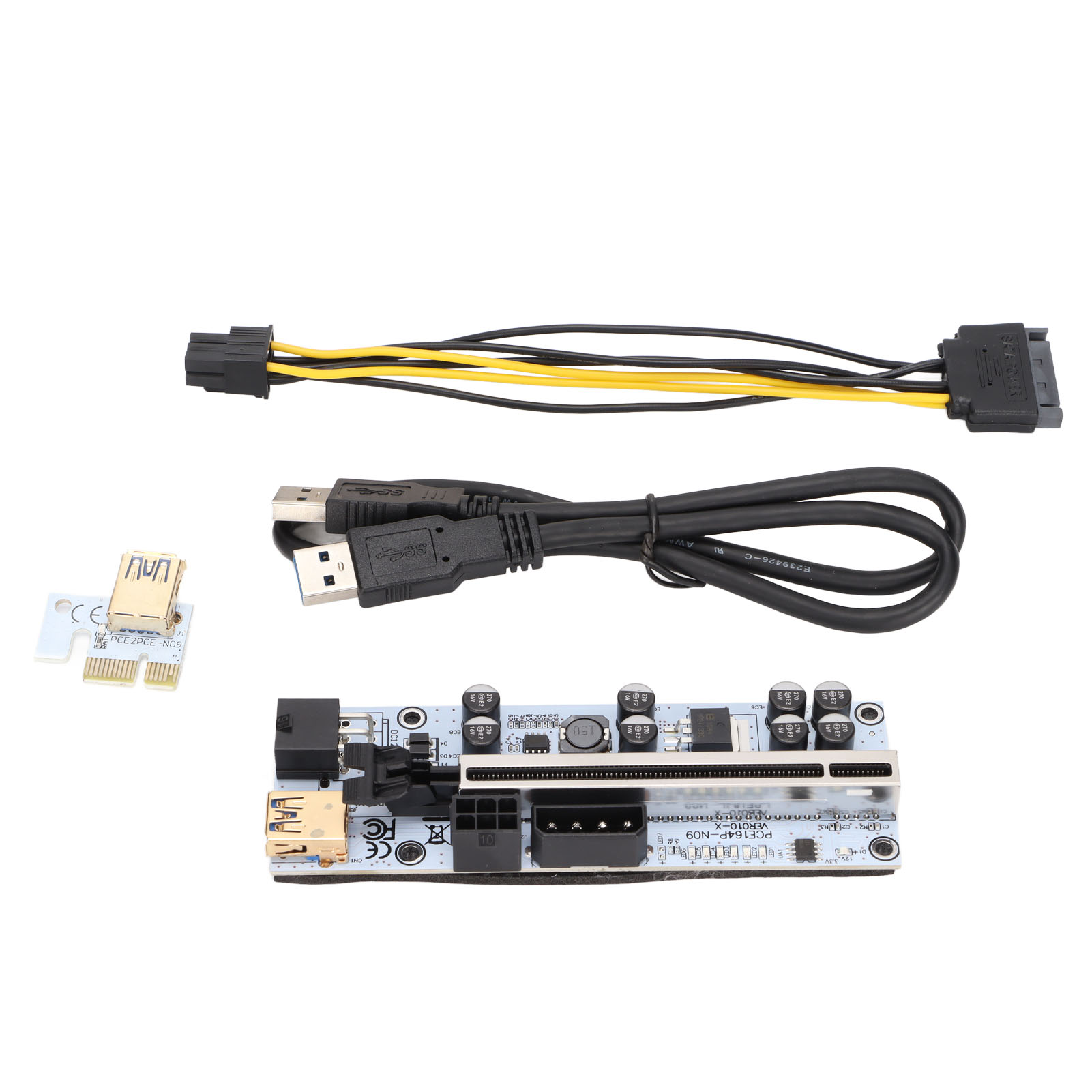 Erhöhter Pcie-adapter Mit Vergoldeten Kontakten, 6 Leds, Sorgfältiger Verarbeitung Und Einfacher Installation