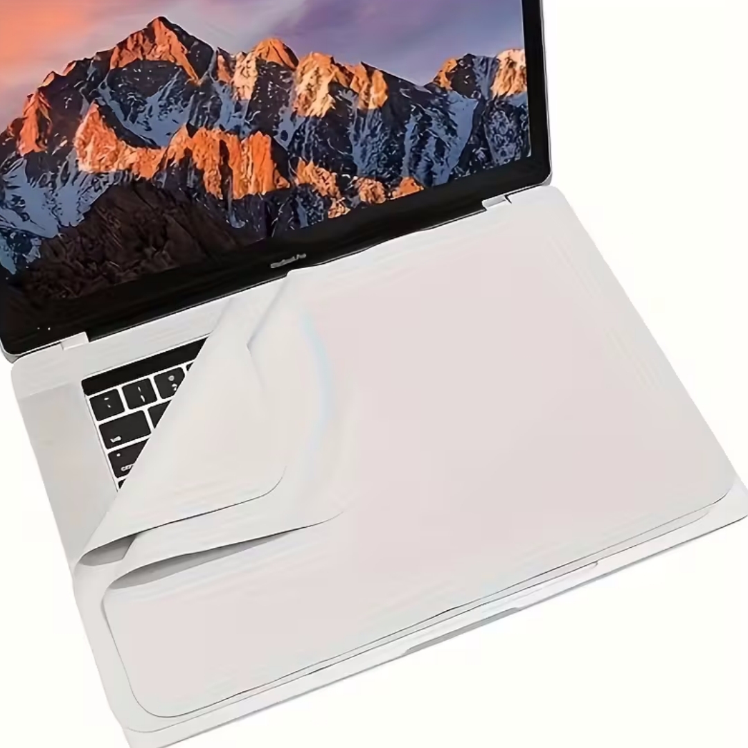Set Mit 2 Mikrofasertüchern Für Bildschirme Und Tastaturen, Ideal Für 13-14 Zoll Laptops, Staubdicht Und Kratzfrei.
