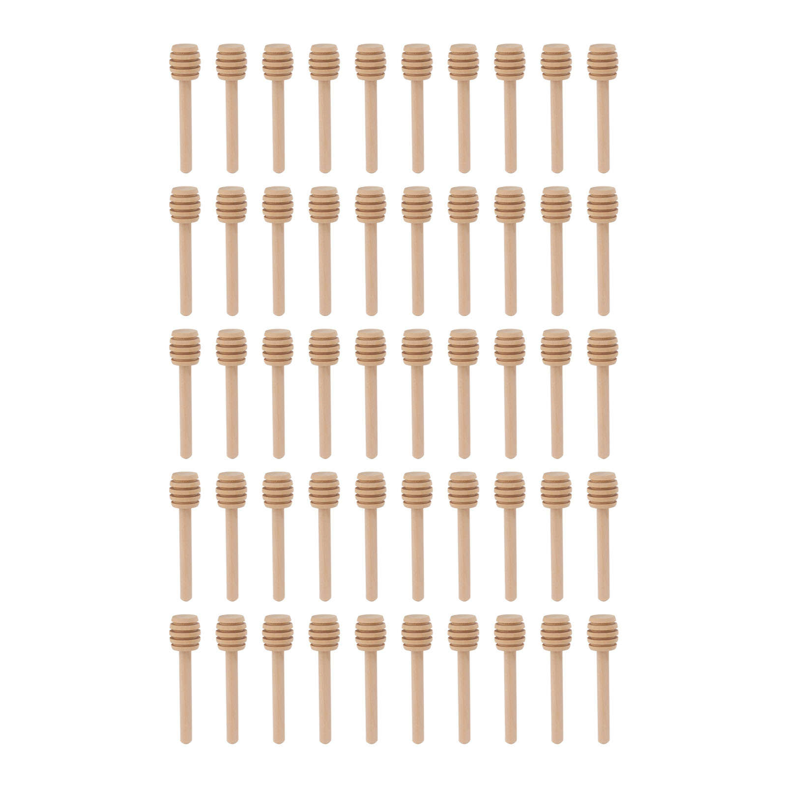 50-teiliges Mini-honigmischer-set Aus Holz Für Heimcafés Und Konditoreien